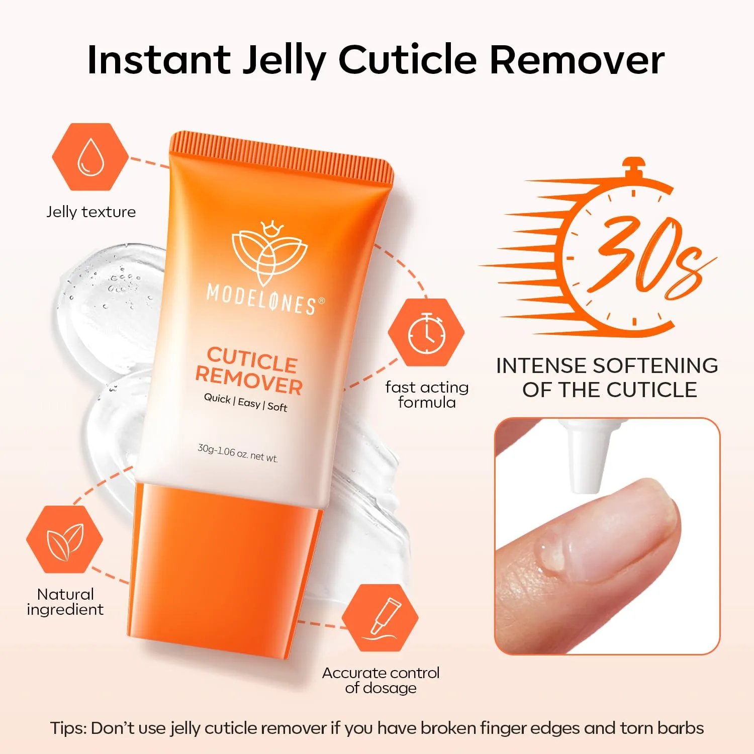 Modelones Cuticle Remover Kit, Cuticle Trimmer Nail Stuff & File Nail Kit