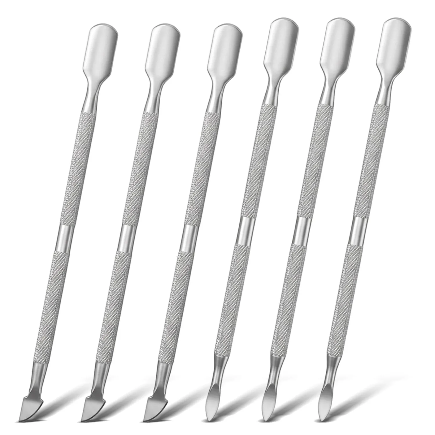 6PCS Cuticle Pusher, Metal Dual Head Cuticle Remover
