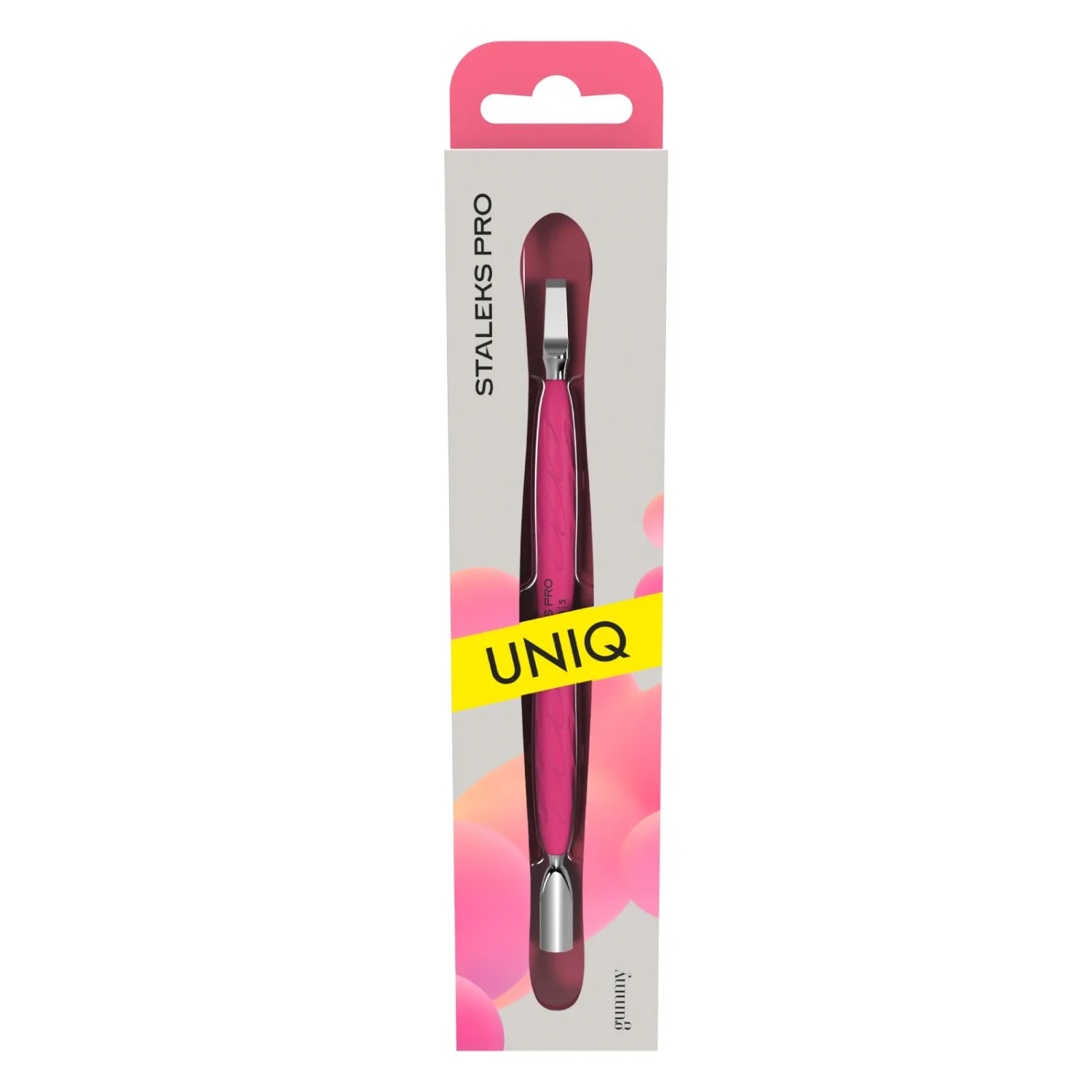 STALEKS PRO UNIQ Cuticle Pusher, Rounded & Straight Blade
