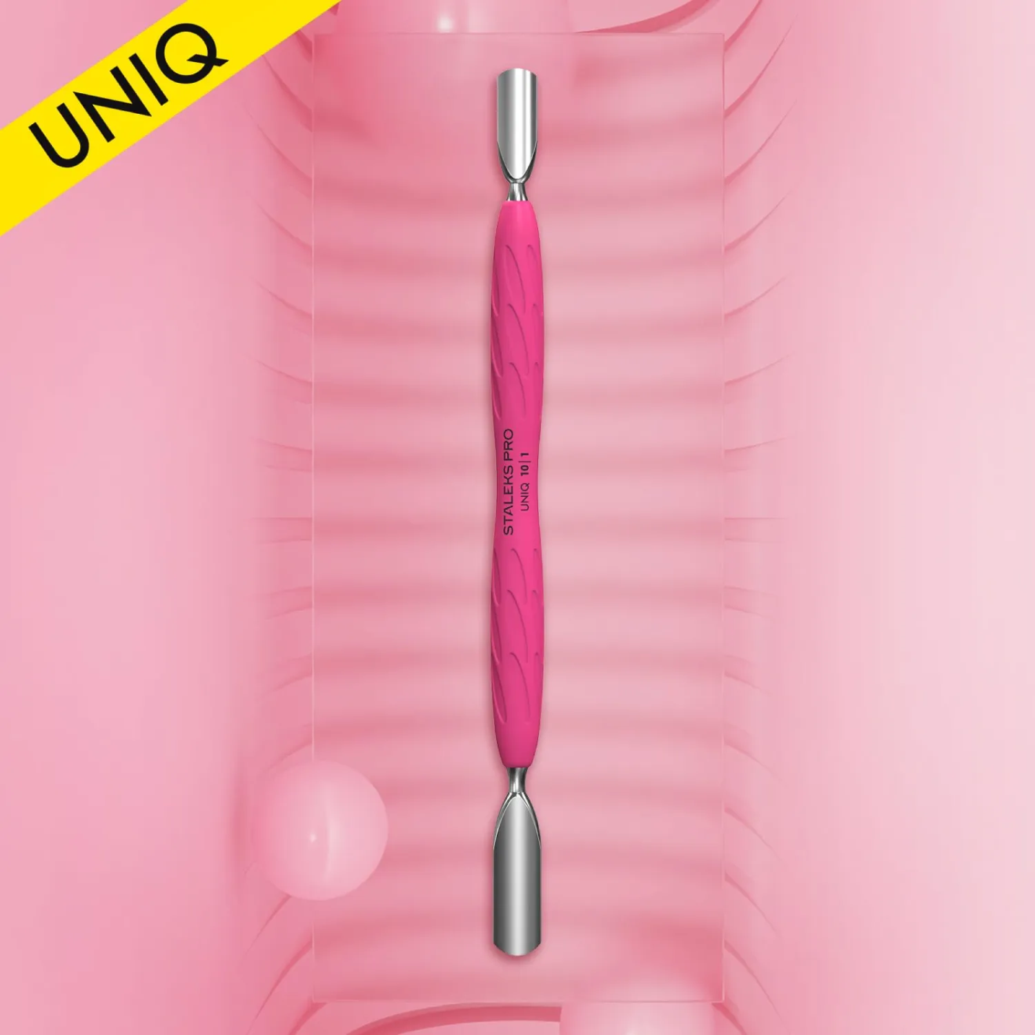 STALEKS PRO UNIQ Cuticle Pusher, Wide & Narrow Rounded Ends