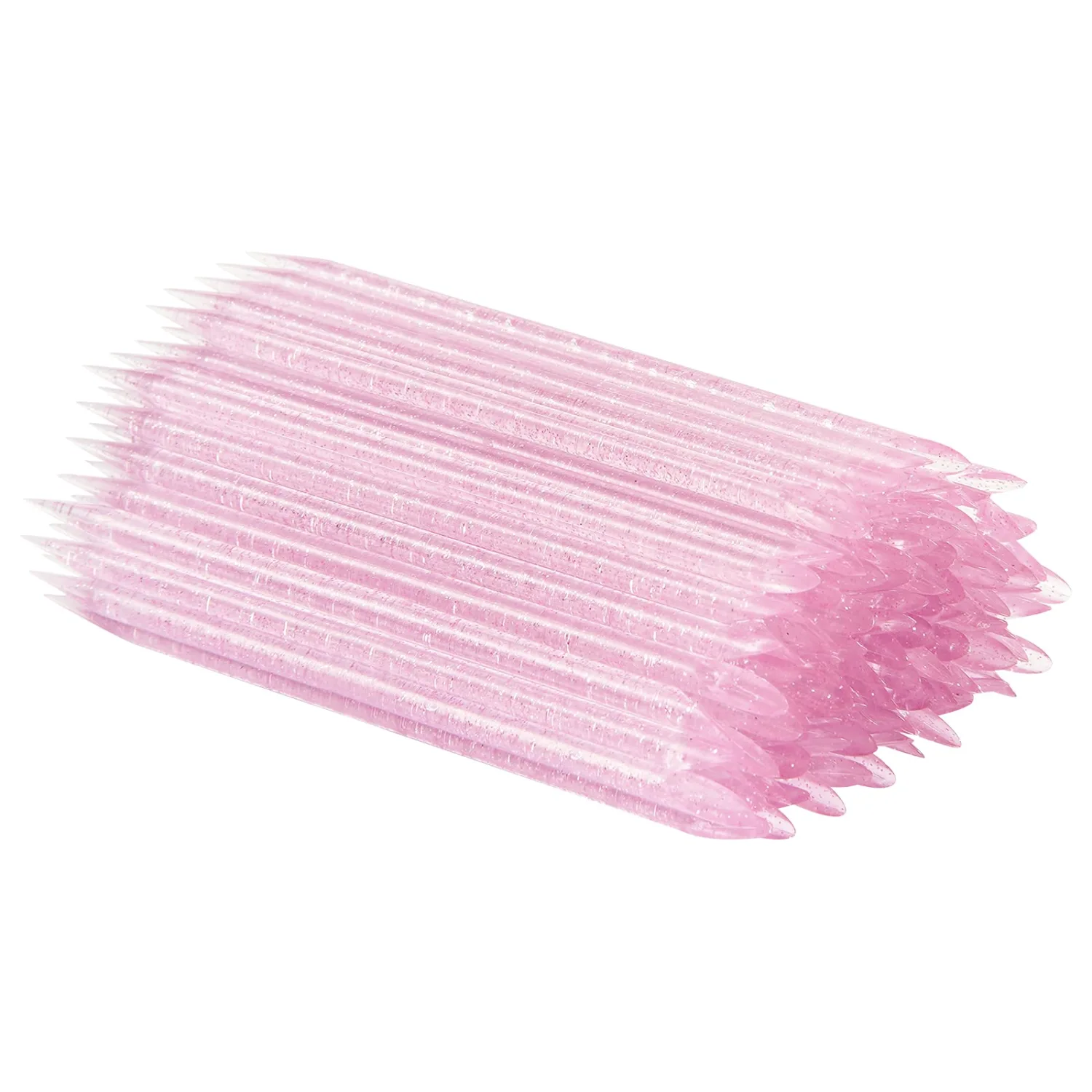 Vaincre Disposable Nail Cuticle Pushers 100PCS Bulk, Double Sided, Pink