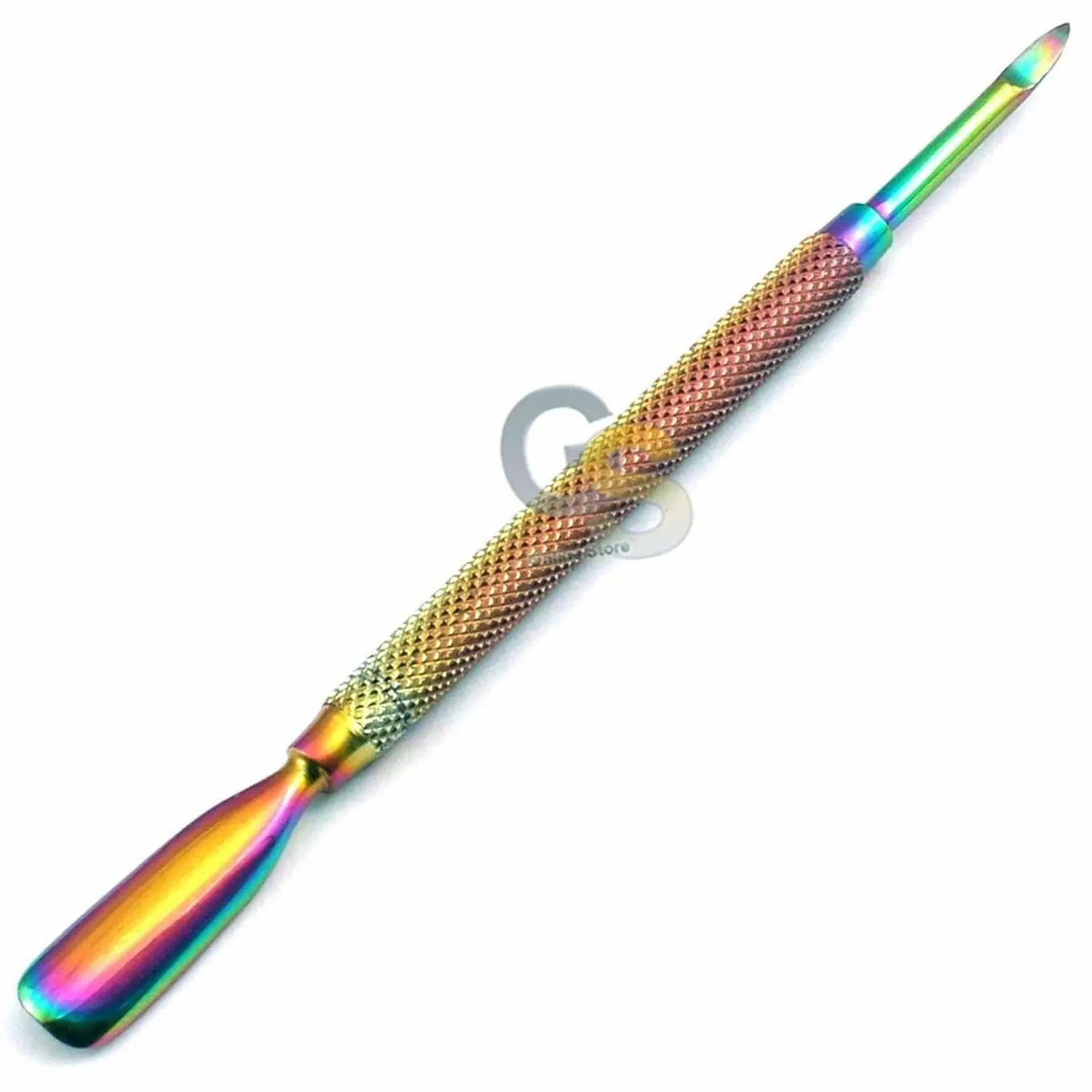 G.S 1pc Double Ended Cuticle Pusher Dead Skin Remover Manicure Nail Art Tool