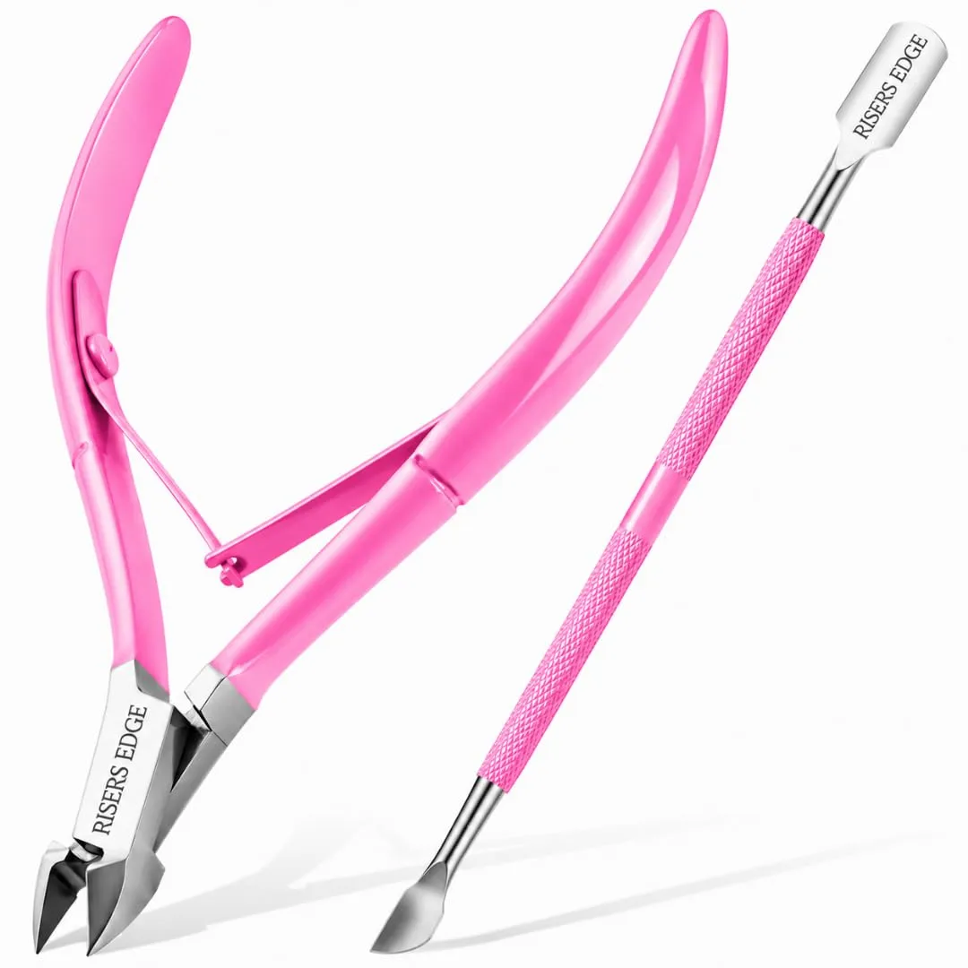 Cuticle Trimmer & Nippers with Cuticle Pusher Nail Tool