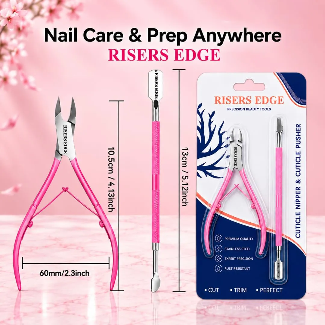 Cuticle Trimmer & Nippers with Cuticle Pusher Nail Tool