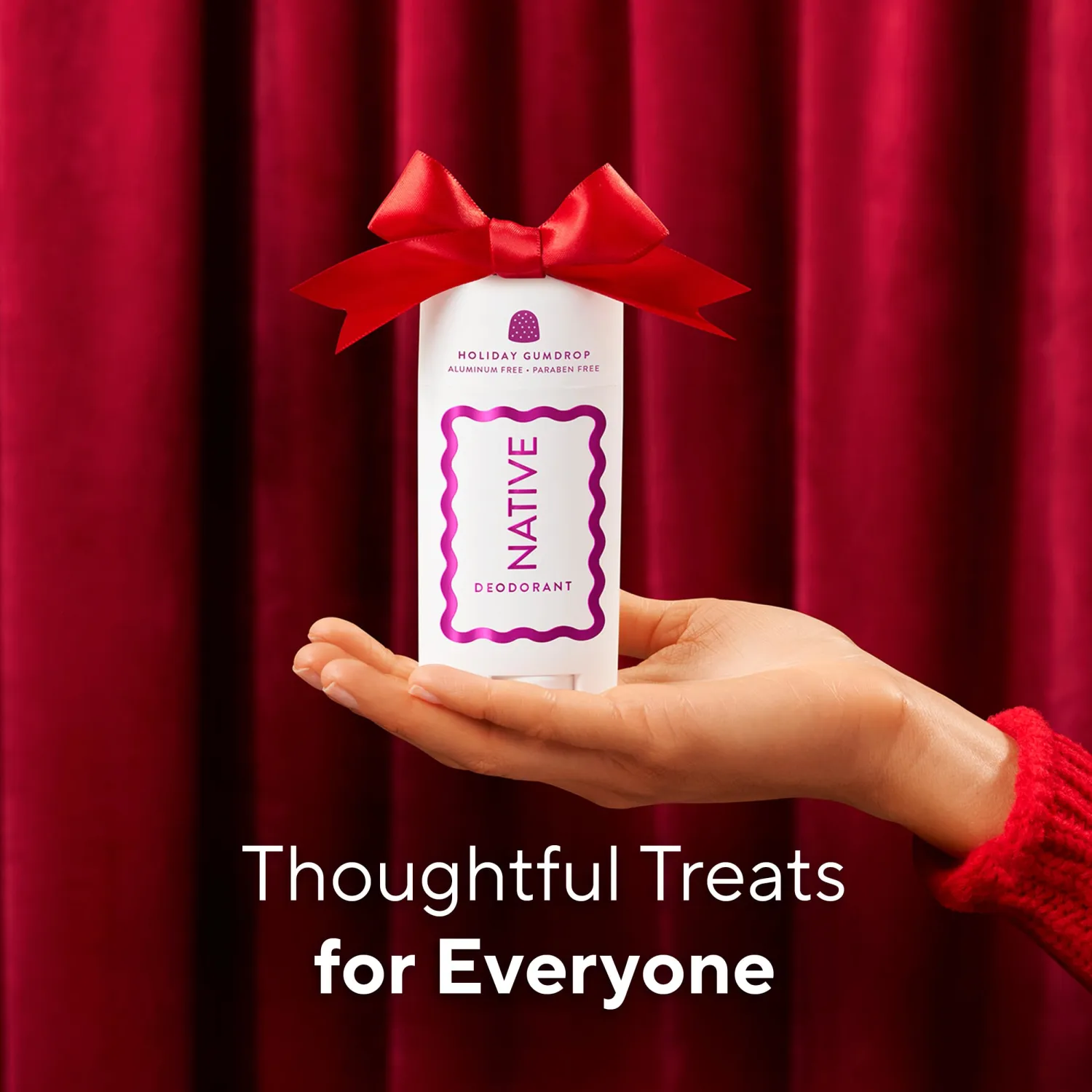Native Deodorant, Holiday Edition, Holiday Gumdrop Scent, Contains Naturally Derived Ingredients, 72 Hour Odor Control | Deodorant for Women and Men, Aluminum Free with Baking Soda