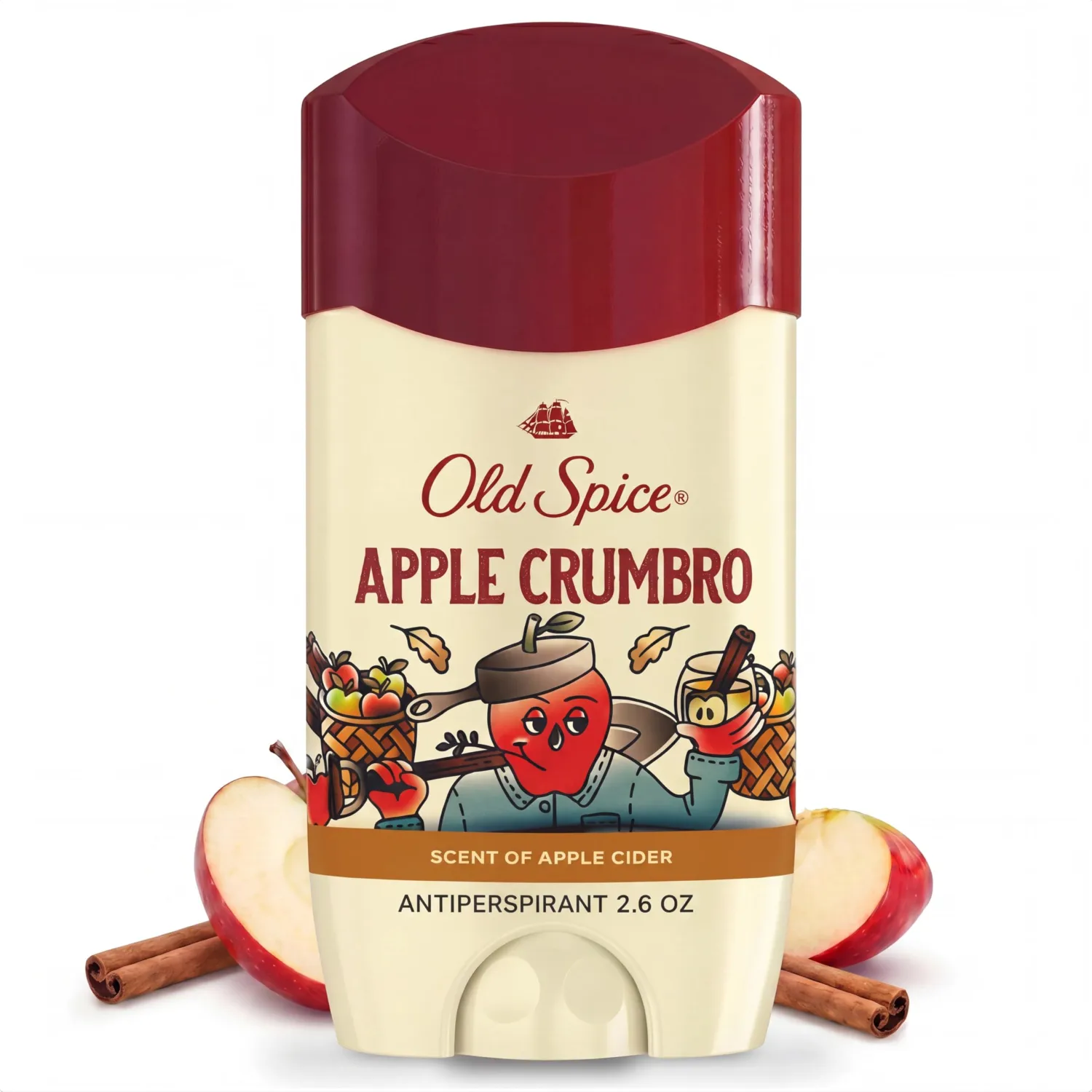 Old Spice Antiperspirant Deodorant for Men, Apple Crumbro Scent, 2.6 oz
