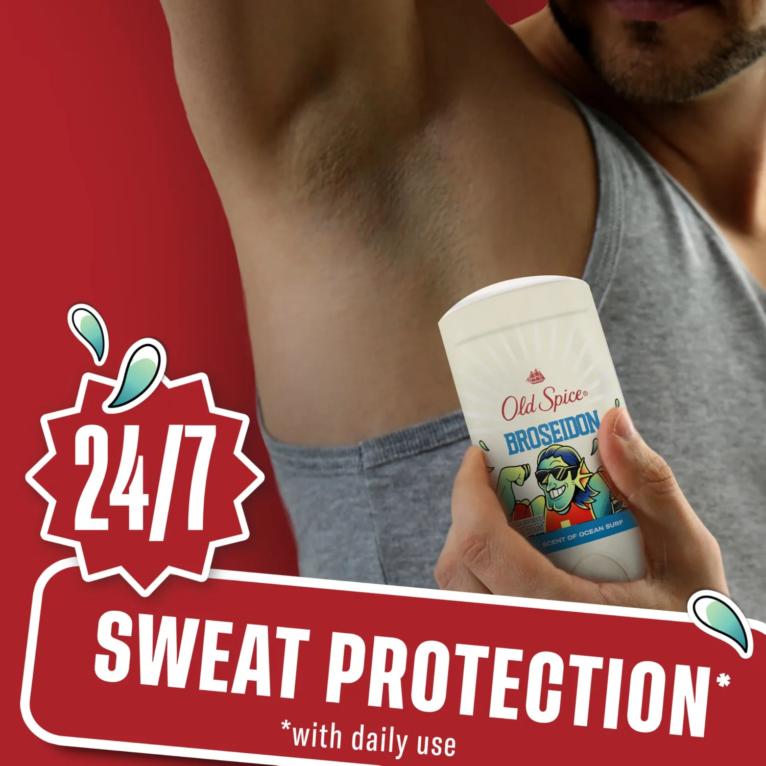 Old Spice Antiperspirant Deodorant for Men, Broseidon Scent, 2.6 oz