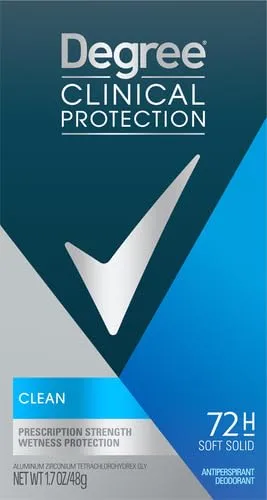 Degree Men Clinical Protection Antiperspirant Deodorant, Clean, 1.7 oz
