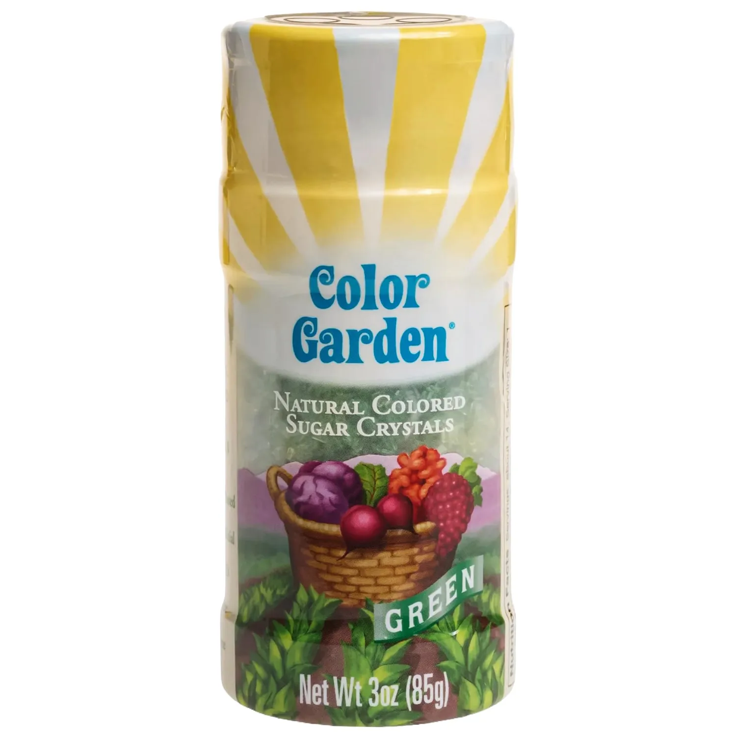 Color Garden Natural Green Sanding Sugar Sprinkles for Baking, 3oz Vegan