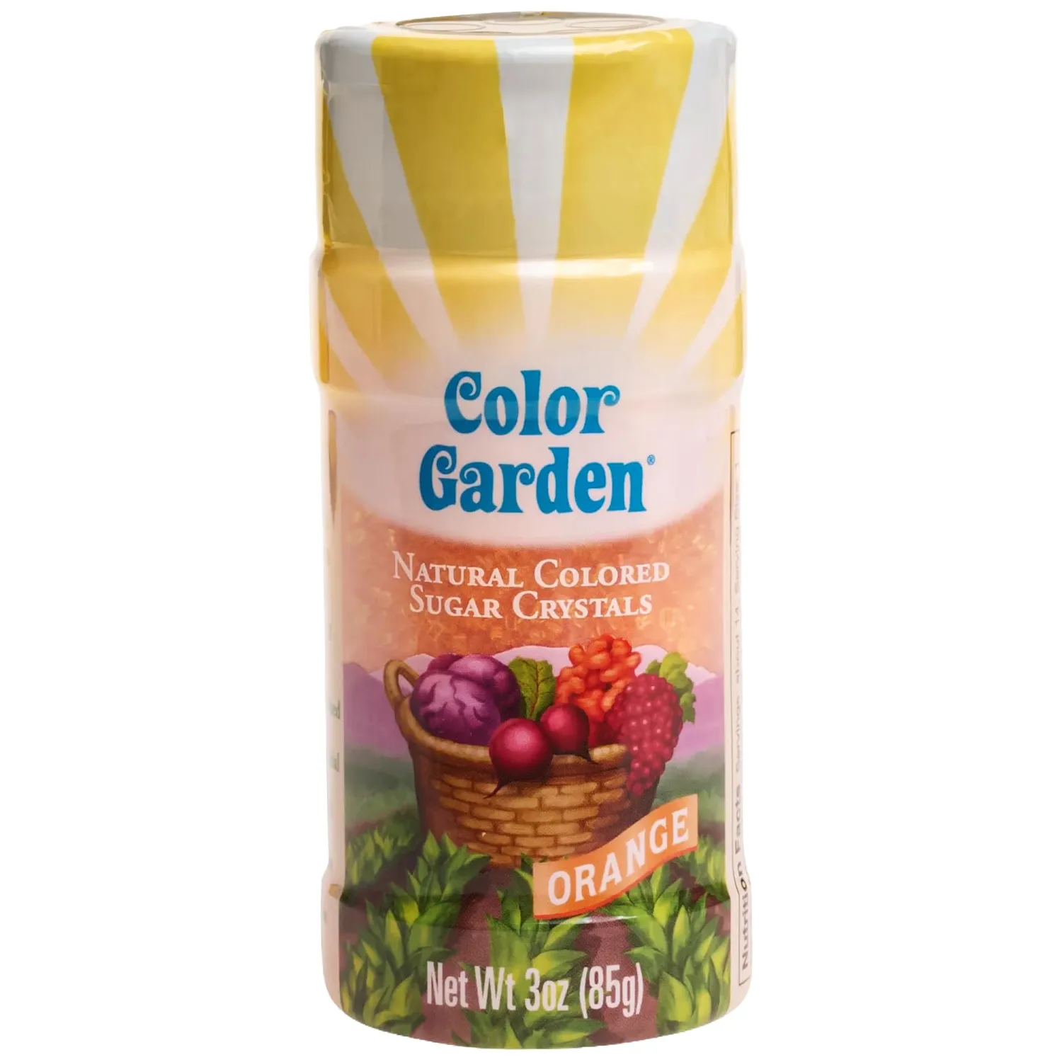 Color Garden Natural Orange Sanding Sugar Sprinkles for Baking, 3oz Vegan