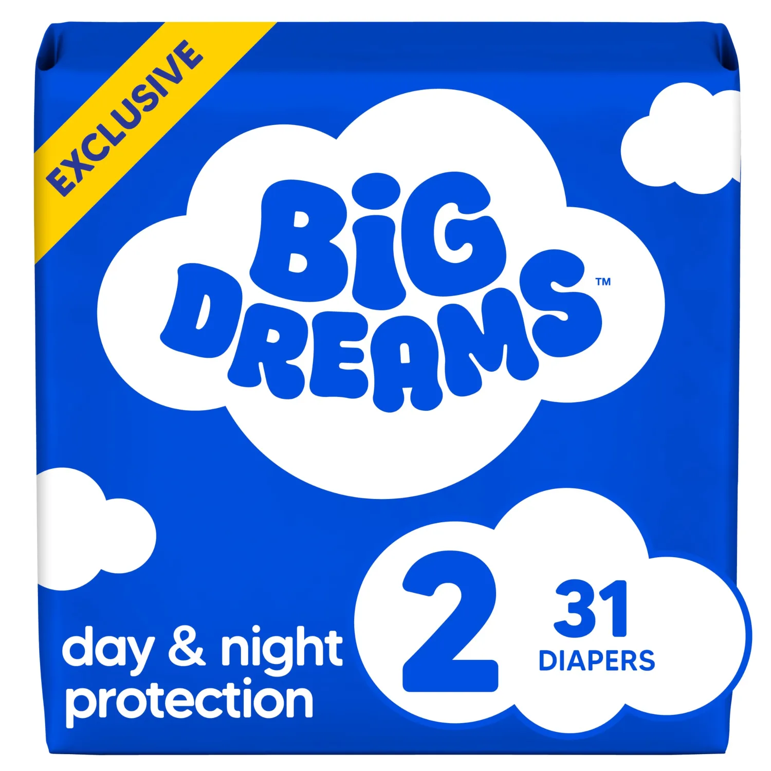 Big Dreams Baby Diapers, Size 2 (12-18 lbs), 31 Count