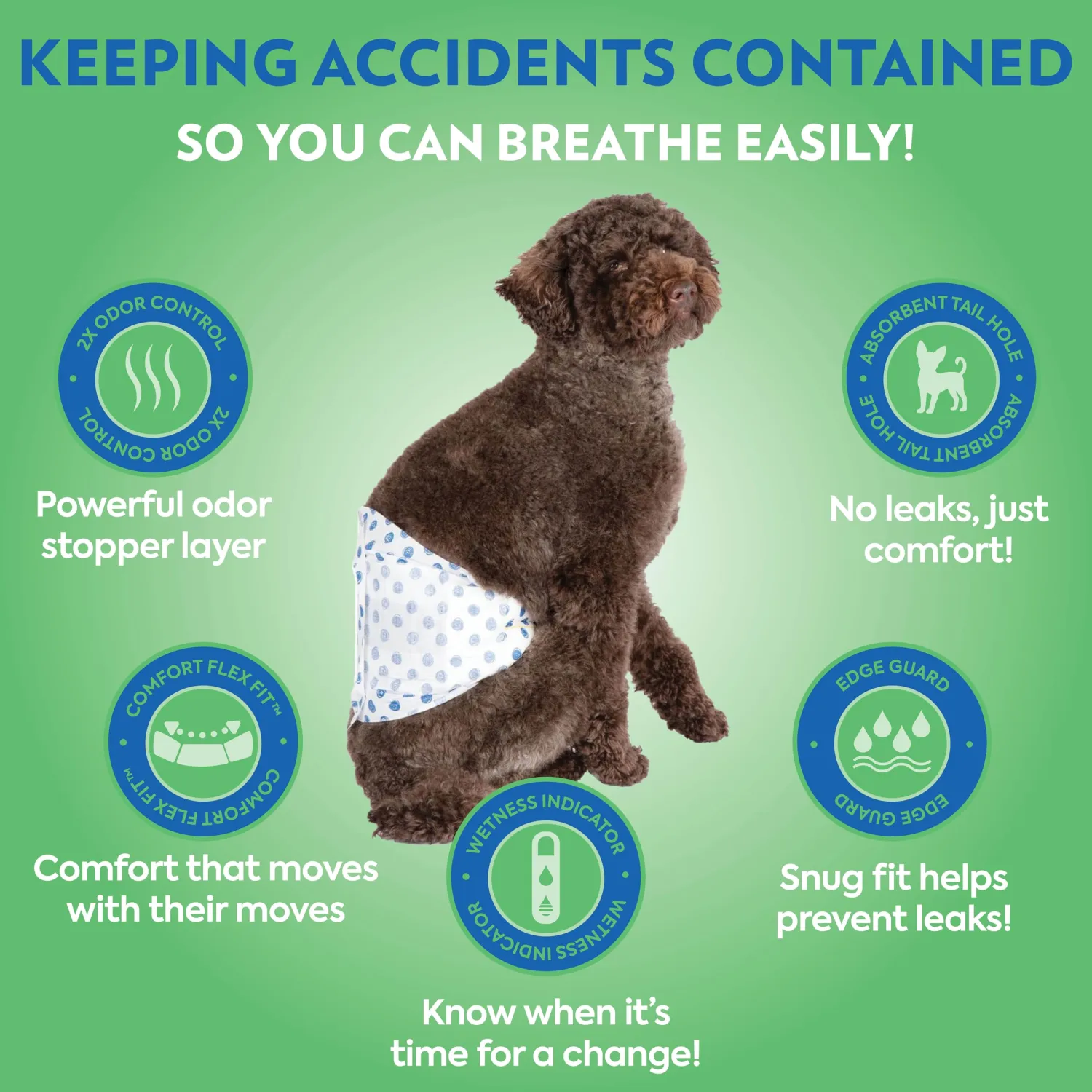 OUT! PetCare Male Dog Diapers, Disposable Belly Bands, XS/S, 12 Count