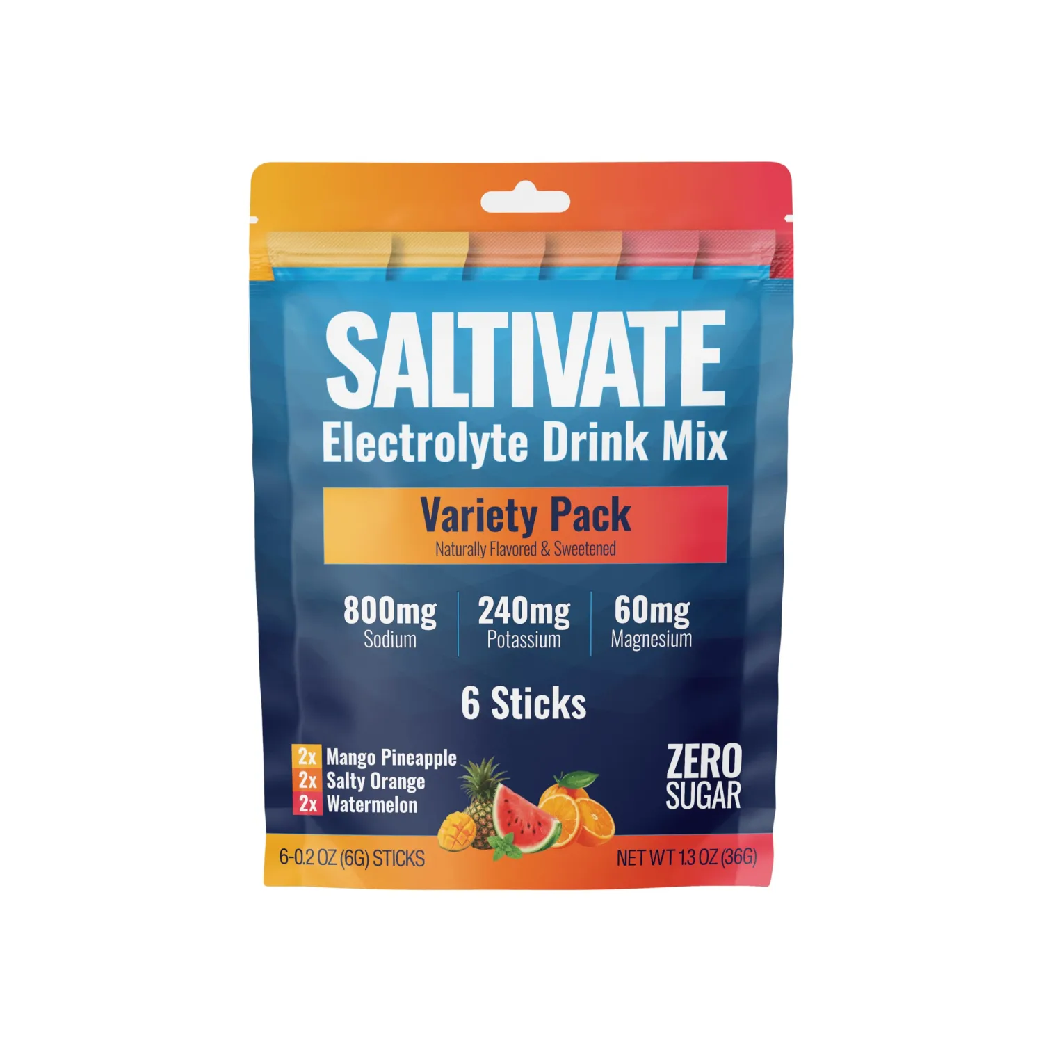 Electrolyte Packets Variety Pack, 3 Flavors, 6 Stick Packs
