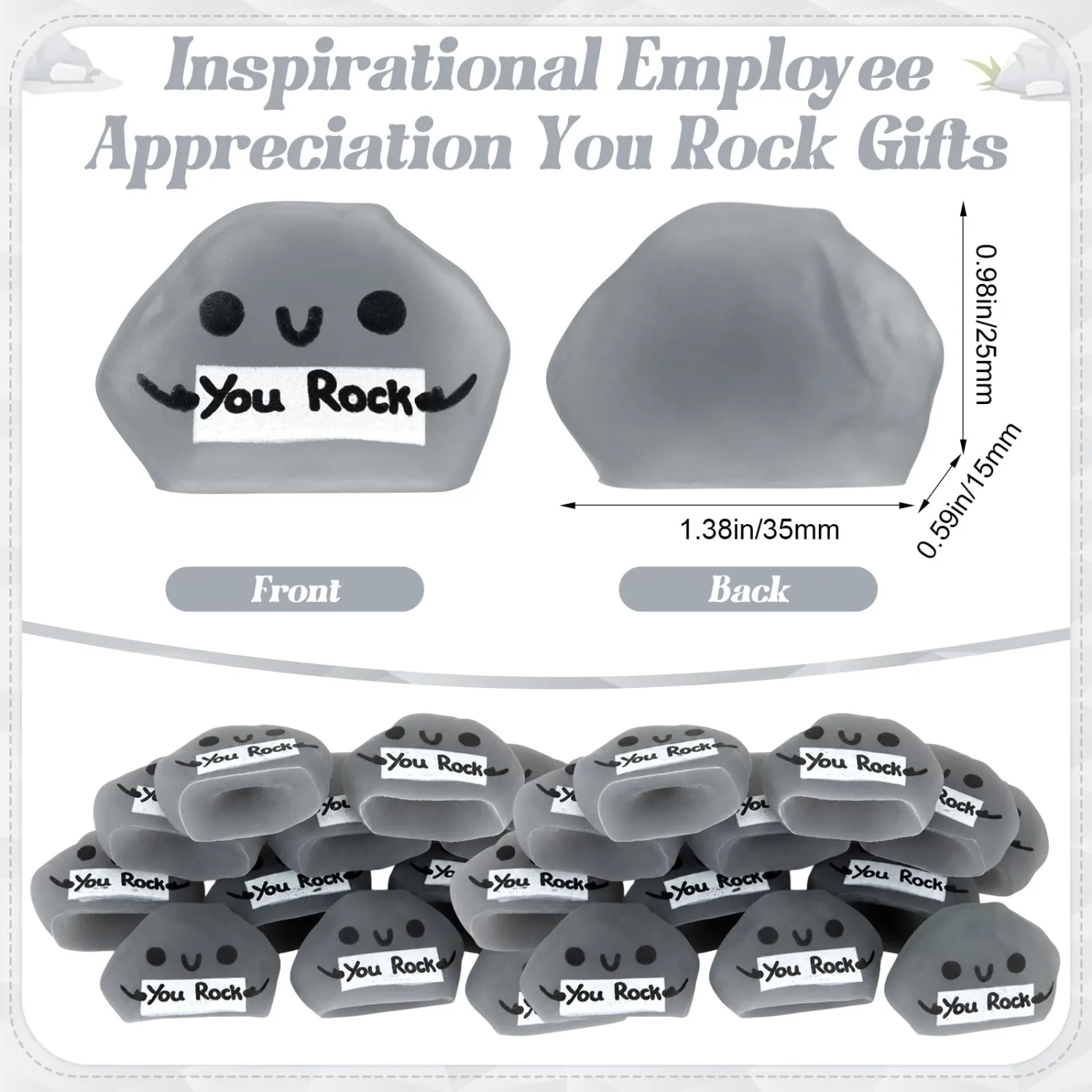 Thenshop 30 Pcs You Rock Stone Relief Favor Gifts