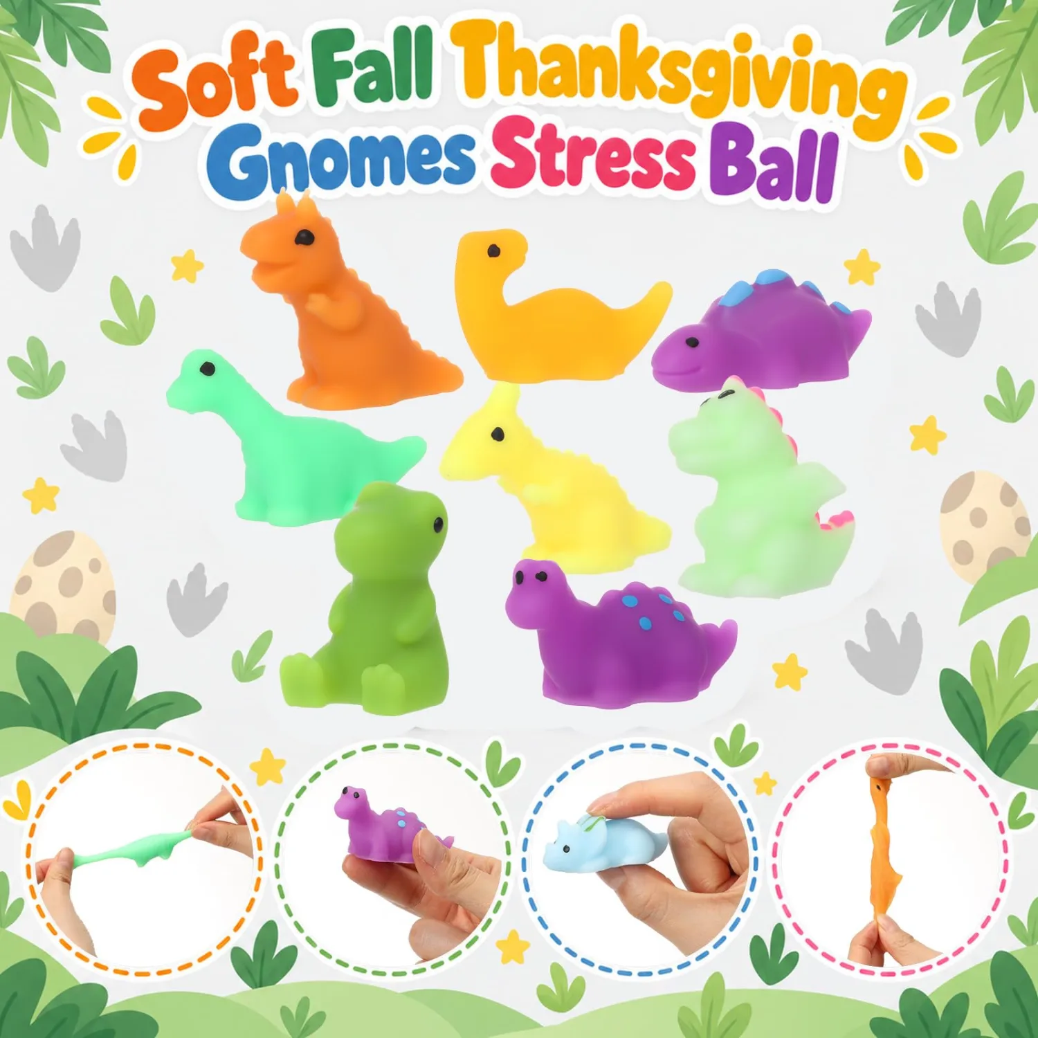 Thenshop 30 Pcs Dinosaur Balls 15 Assorted Styles