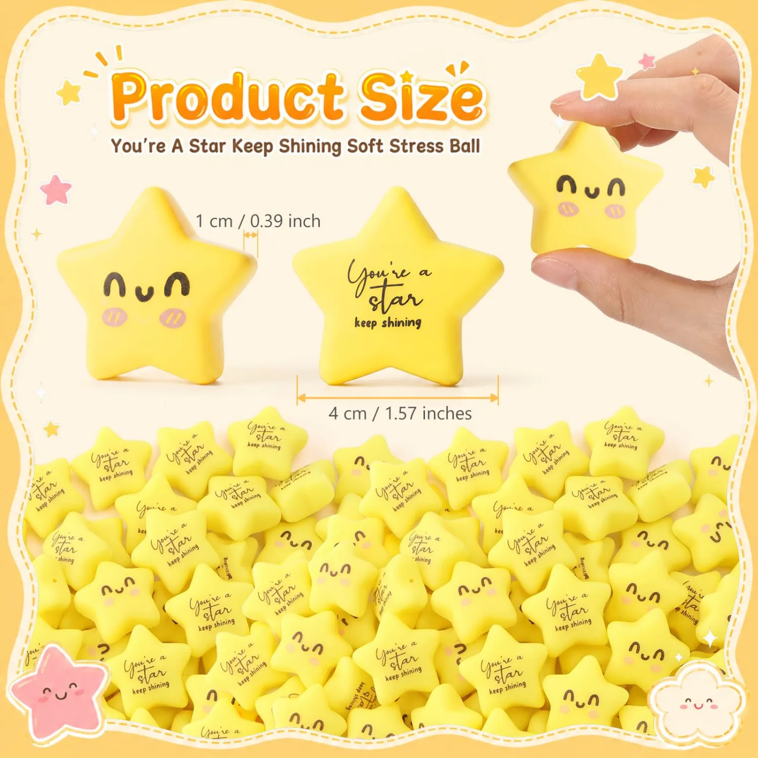 Thenshop 20 Pcs Star Balls Inspirational Appreciation Gifts