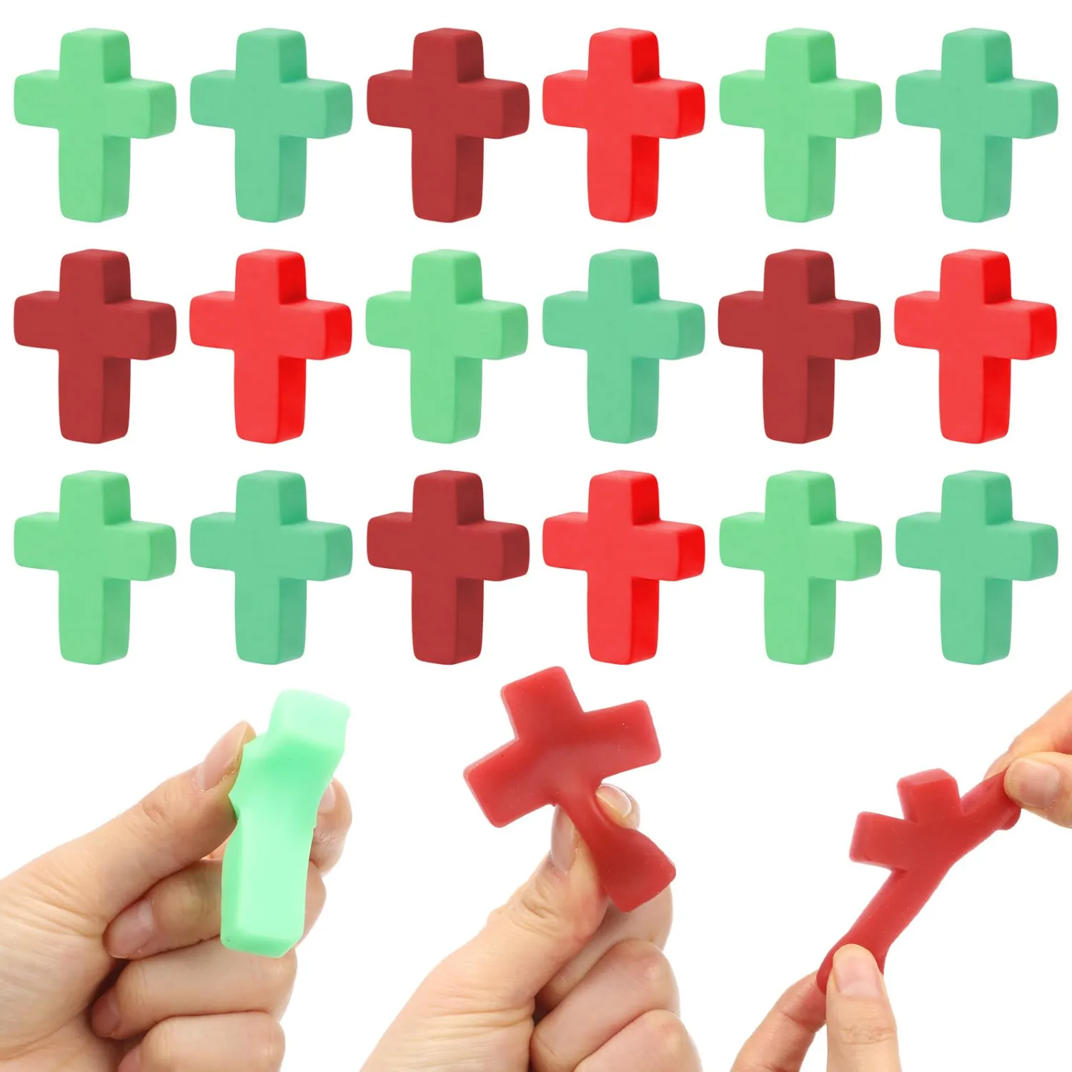 Thenshop 24 Pcs Christmas Cross Fidget Favor Religious for Party Supply