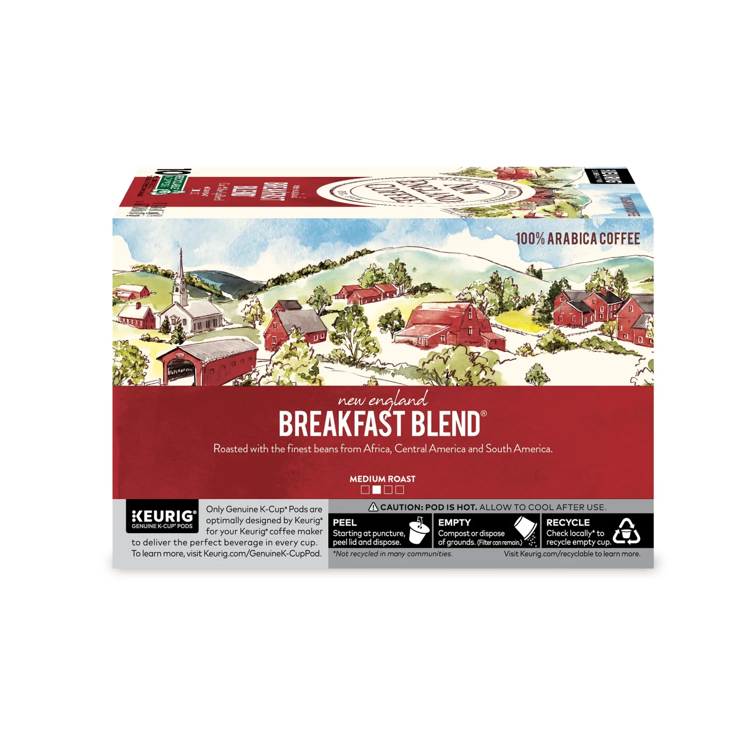 New England Coffee Breakfast Blend Single Serve Pods 10 Count (Pack of 1)