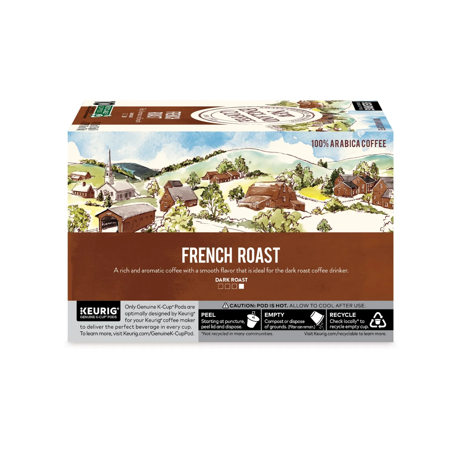 New England Coffee French Roast Single Serve Pods 10 Count (Pack of 1)