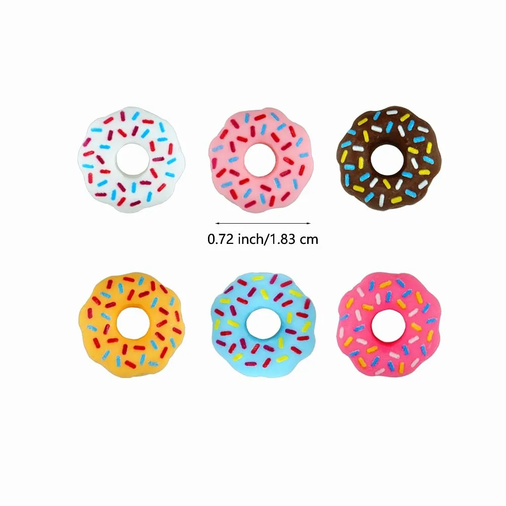 FAZHBARY 72 PCS Resin Donuts Flat Back Cute Mini Plastic Donut Embellishments for Candy Themed Holiday Party Supplies