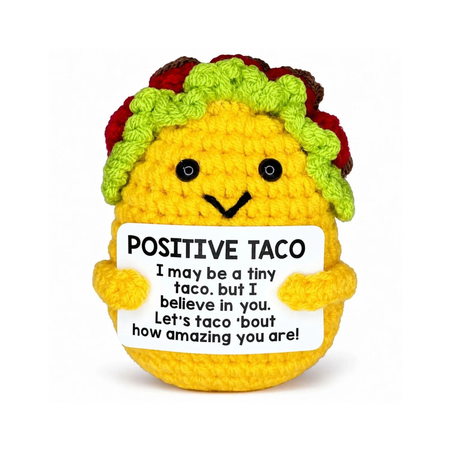 Positive Taco Emotional Support Crochet Desk Buddy Gift
