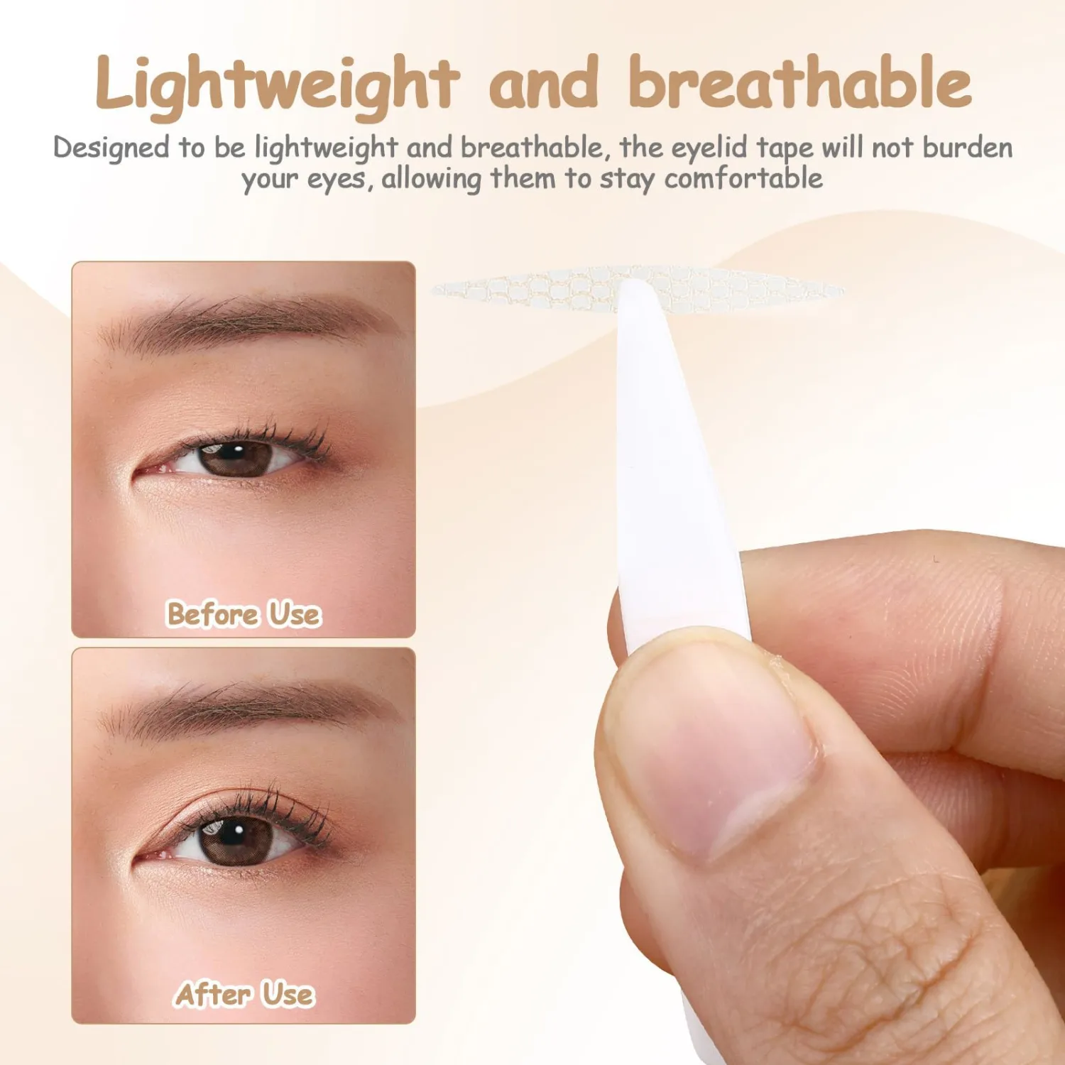 Invisible Lace Double Eyelid Tape with Water Activated Hold