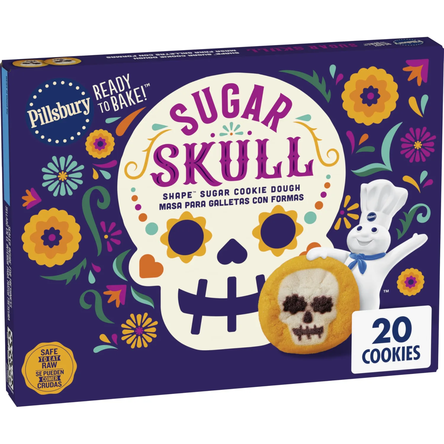 Pillsbury Skull Shape Sugar Cookie Dough, 9.1 oz
