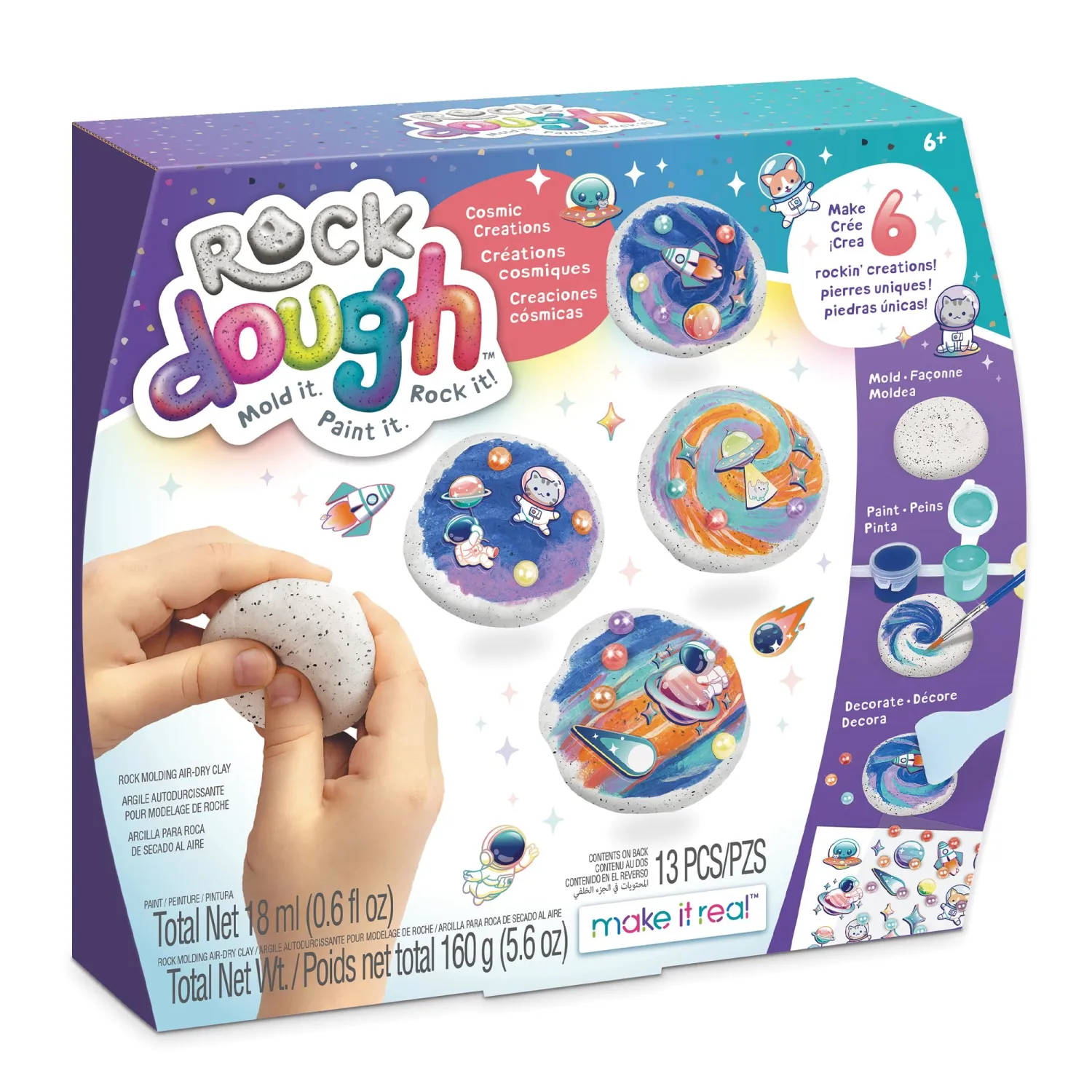 Make It Real Rock Dough Cosmic Creations Rock Molding Air-Dry Clay