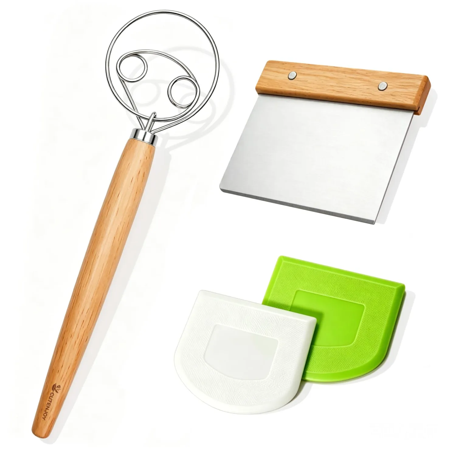 13-Inch Danish Dough Whisk Set, Sourdough Tools for Bread Making