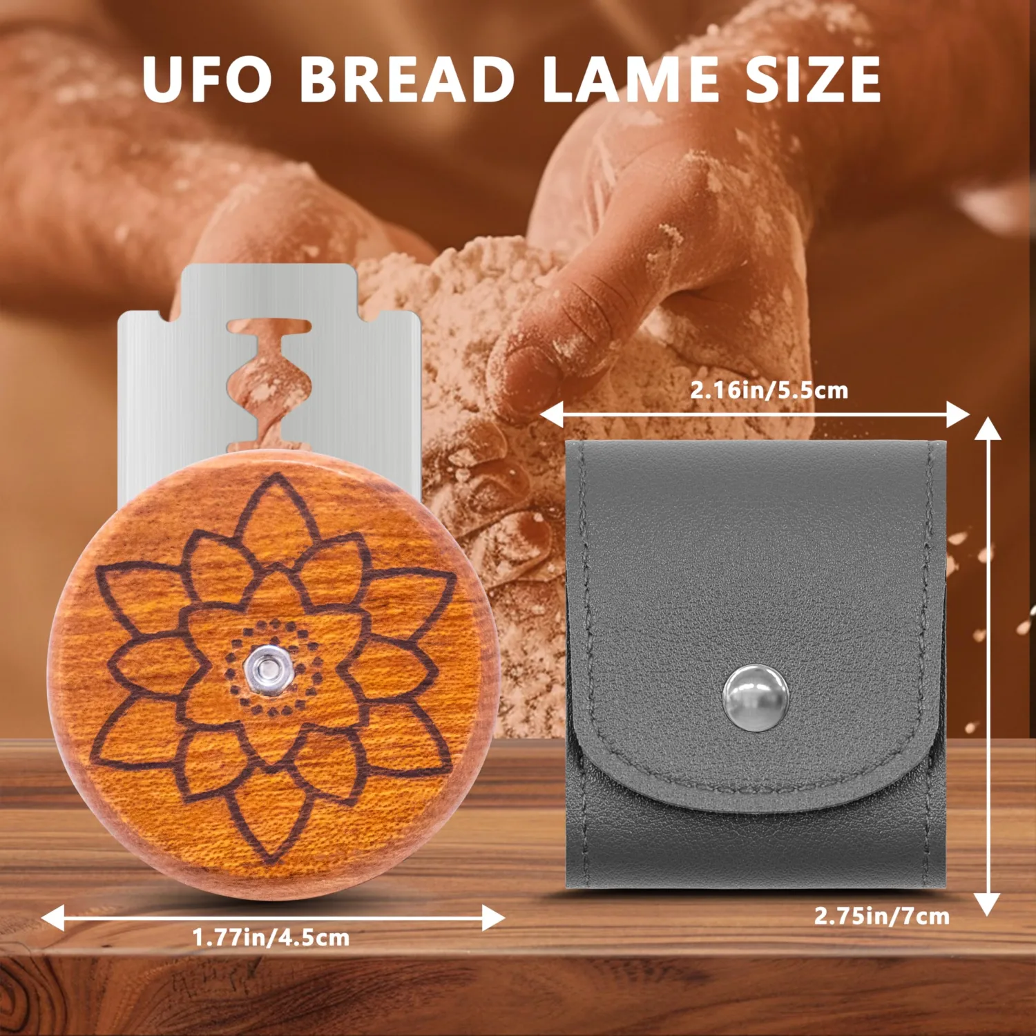 UFO Bread Lame Sourdough Scoring Tool Bread Scorer,Water Lily