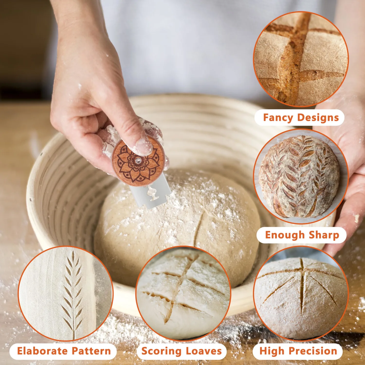 UFO Bread Lame for Sourdough,Bread Scorer Sourdough Tool,Lotus