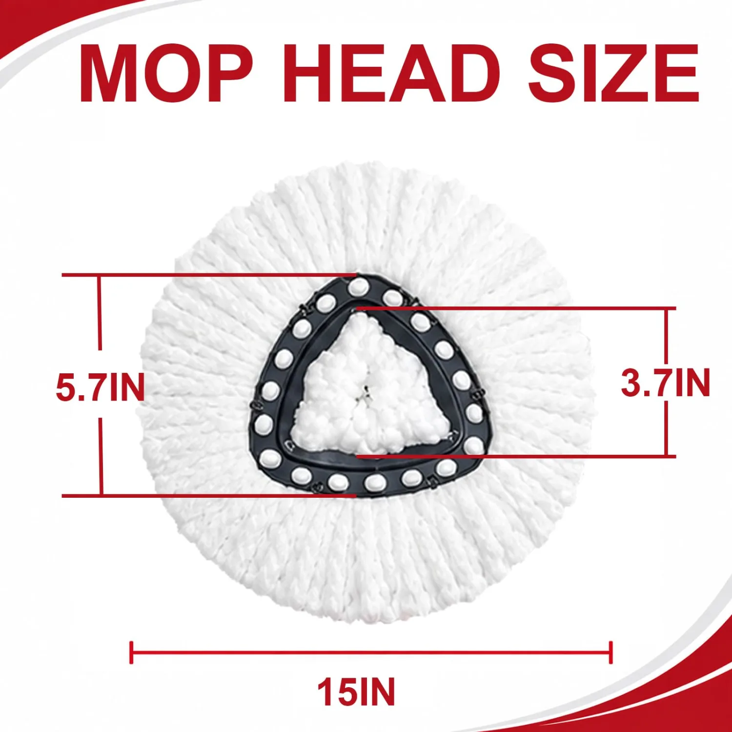 3Pcs Spin Mop Refills Compatible with Cedar,Machine Washable,Deep Cleaning