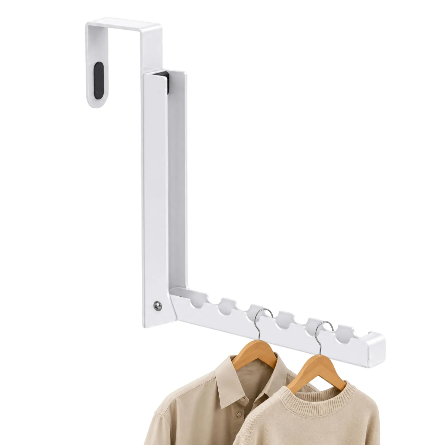Over The Door Clothes Drying Rack with Folding Arm