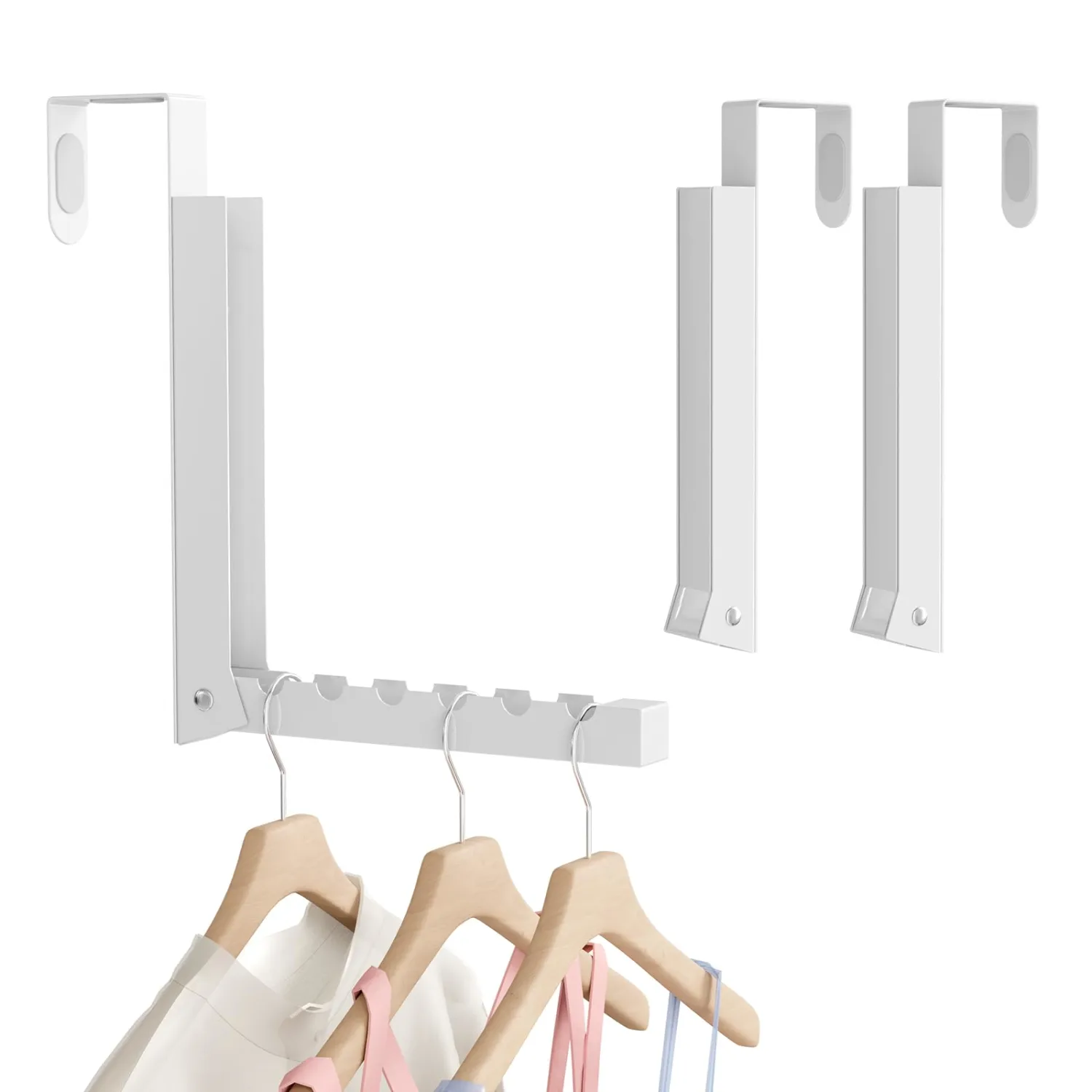Over the Door Hanger, 2 Pack Foldable Over Door Drying Rack for Laundry