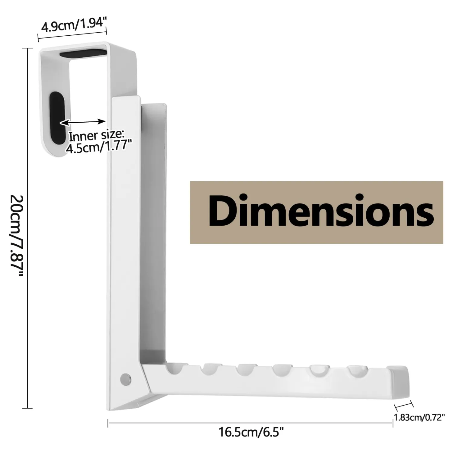 Uenhoy Foldable Over The Door Hanger Hooks for Clothes, Coat Hanger, White