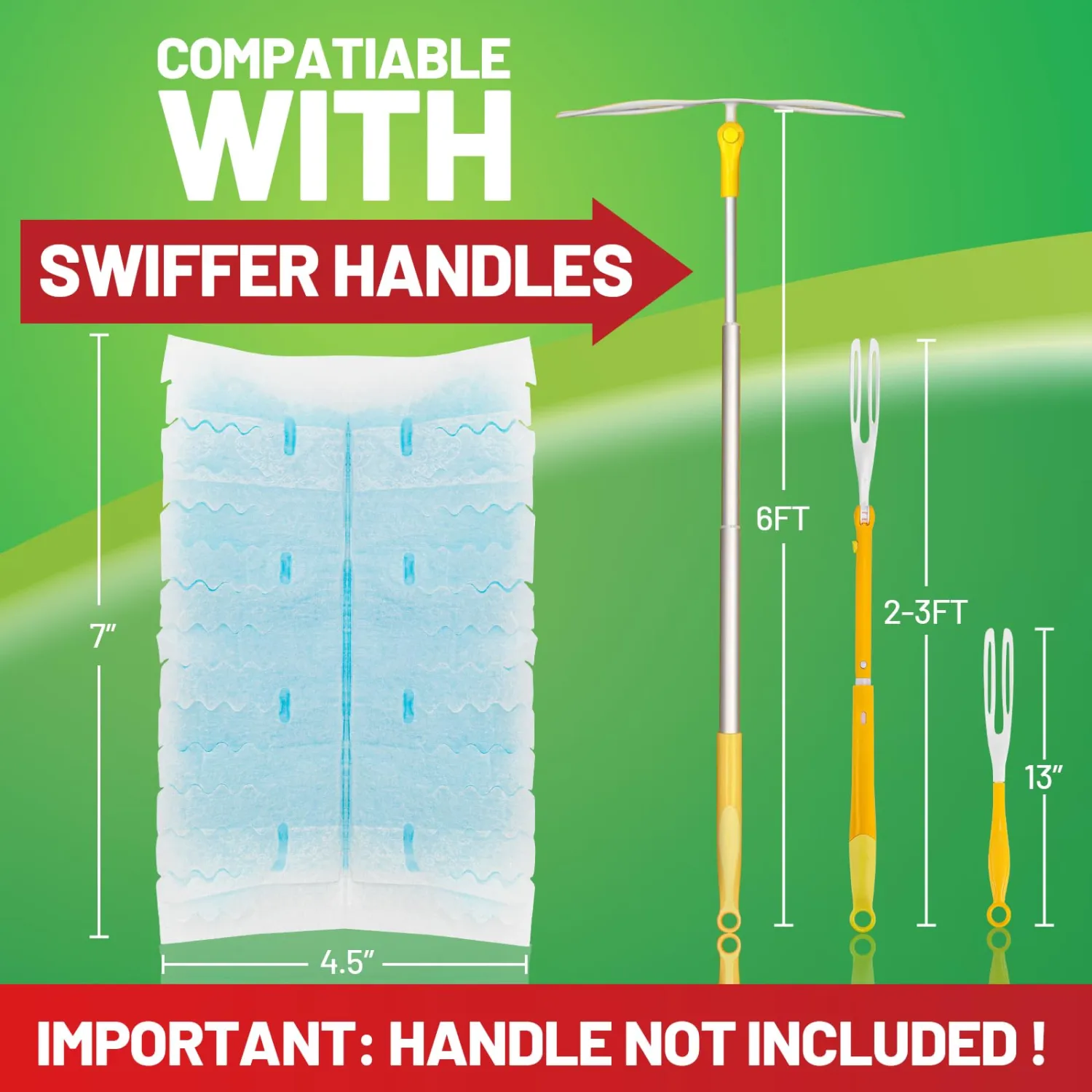 20 Count 180° Duster Refills Compatible with Swiffer Duster, Lavender