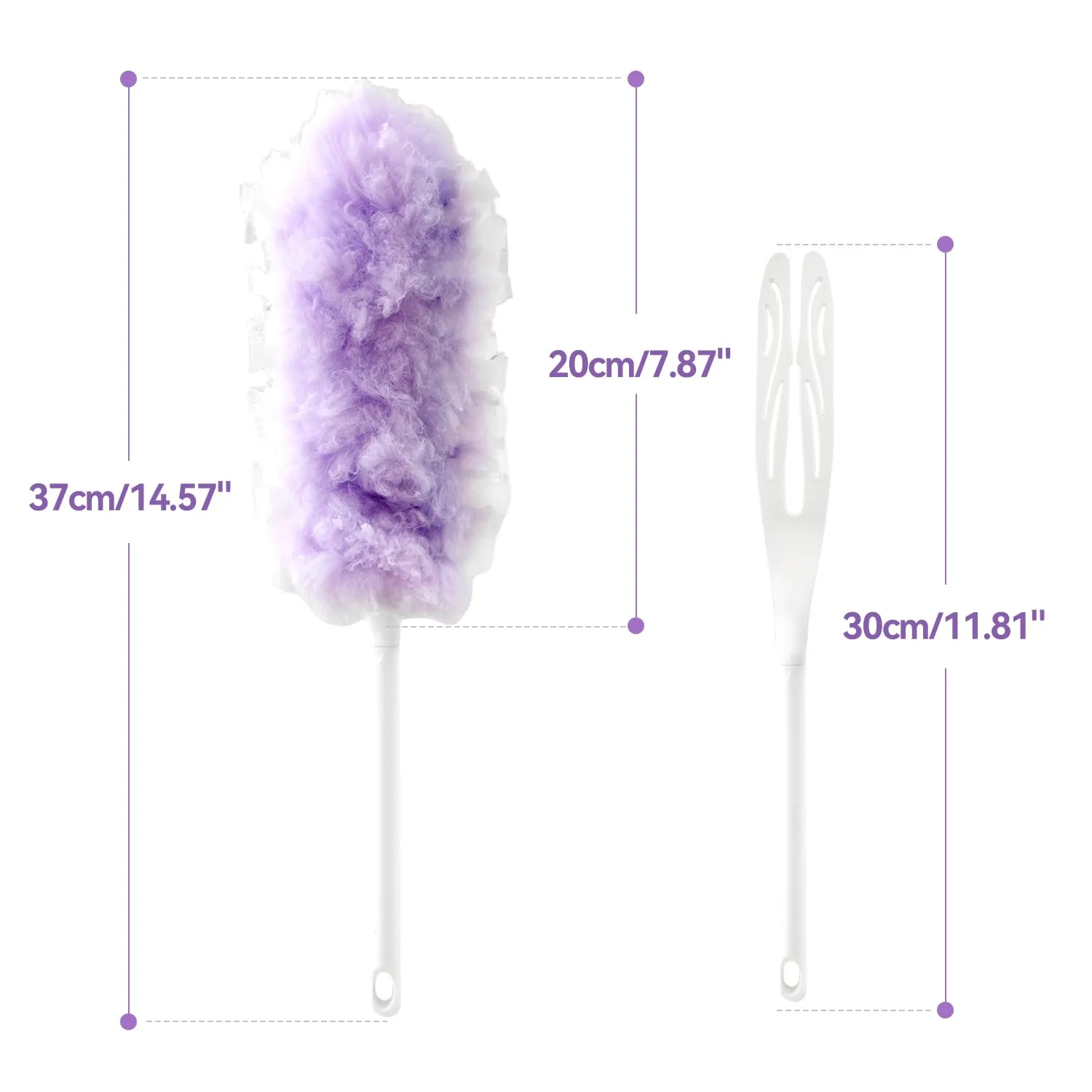 Microfiber Duster Kit, Short Handle with 30 Disposable Refills