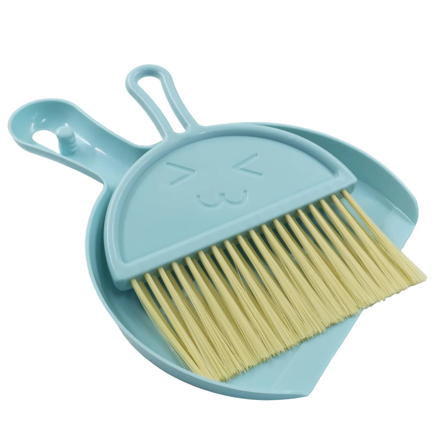 Mini Broom and Dustpan Set, Portable Sweeper Kit, Blue