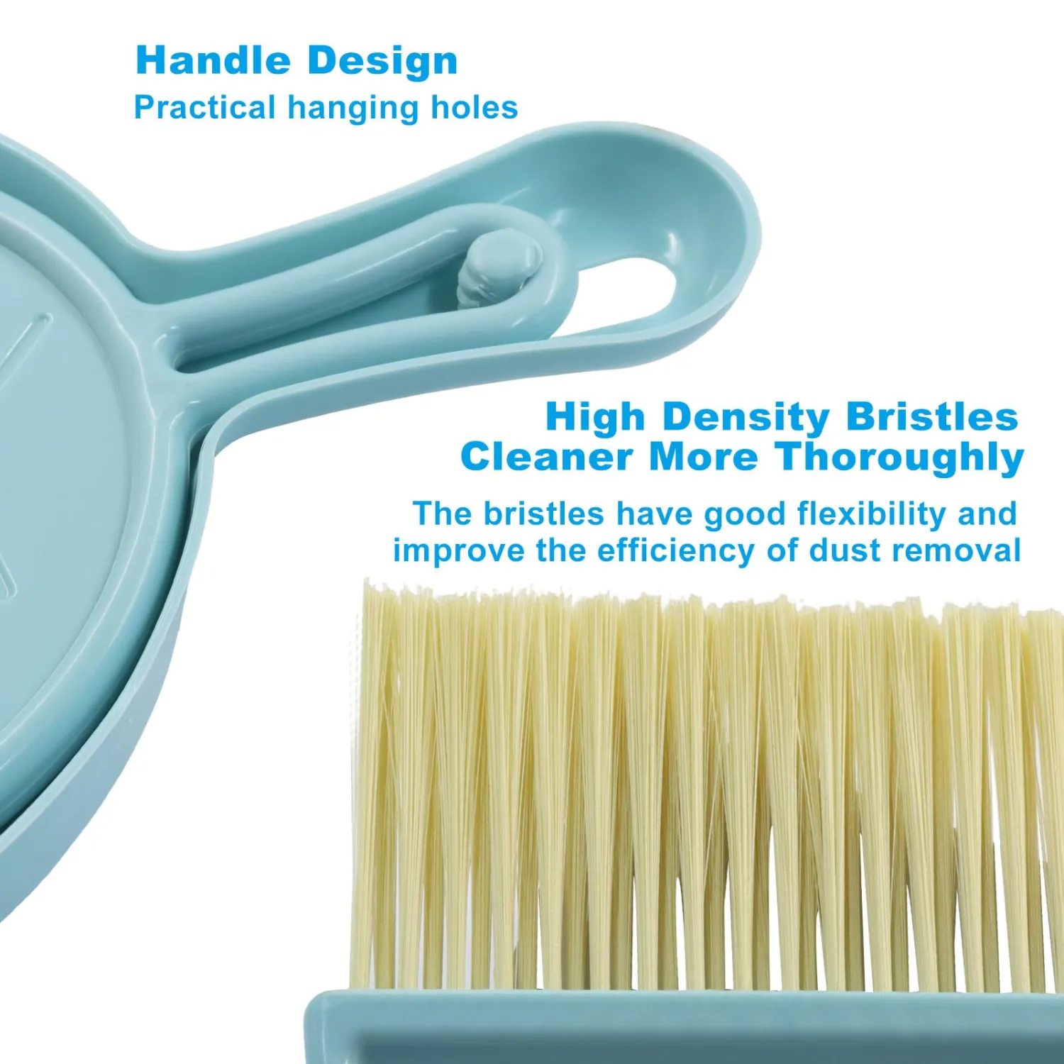 Mini Broom and Dustpan Set, Portable Sweeper Kit, Blue