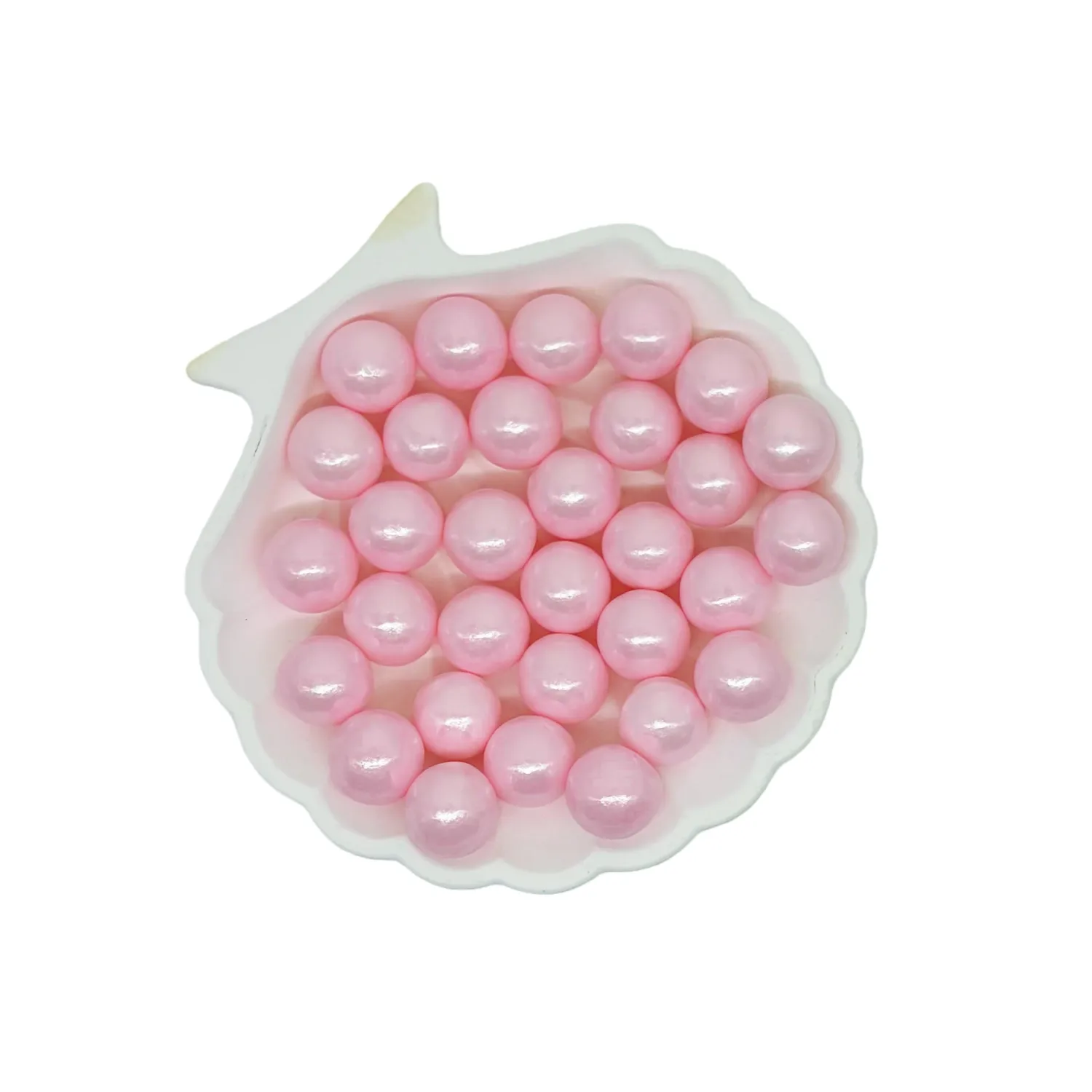 14mm Edible Pink Pearl Sugar Sprinkles Candy Mini Pearls Cake Decorations Cupcake Toppers Cookie Decorating Perfect for Wedding Party Valentine Halloween Christmas Supplies 3OZ