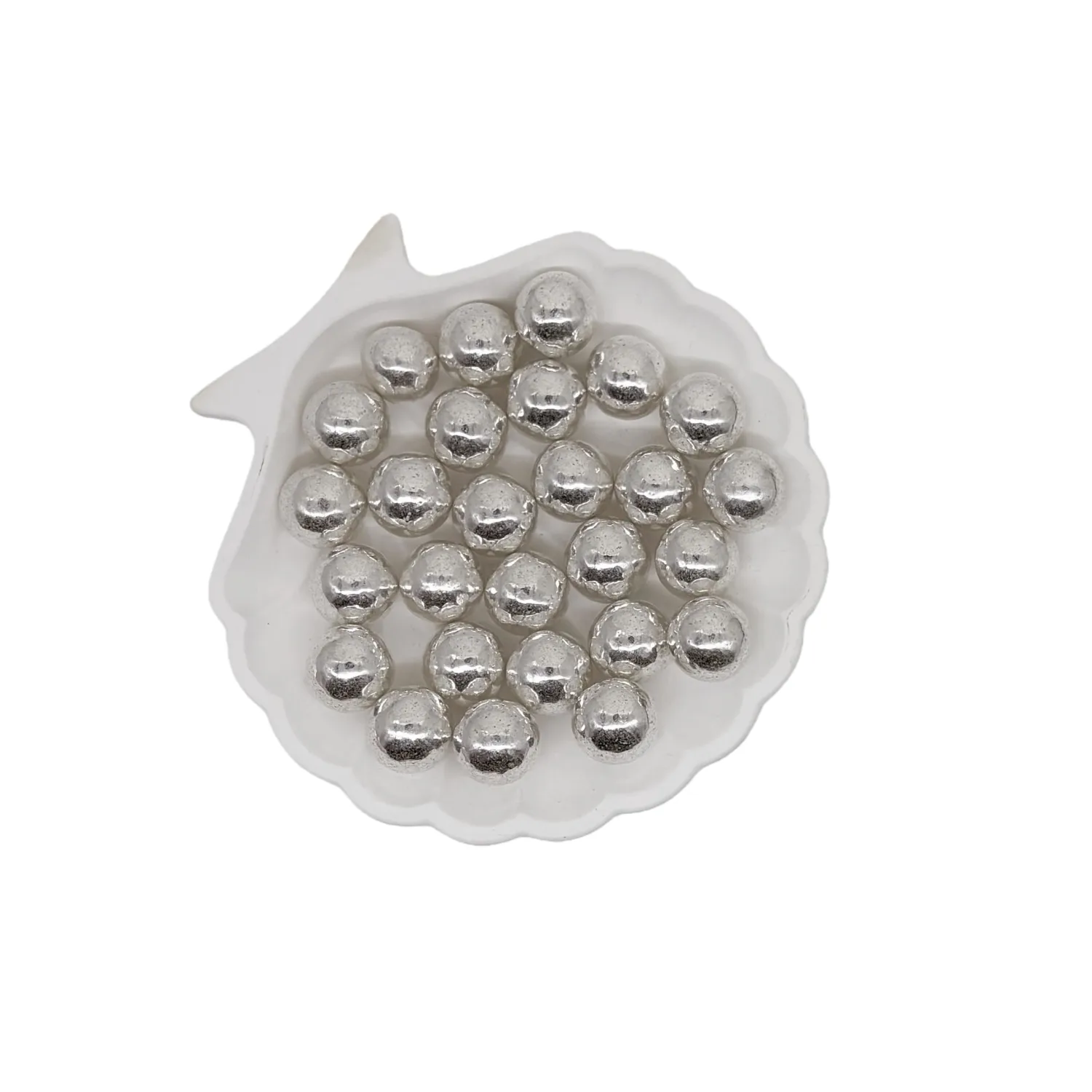 14mm Edible Silver Pearl Sugar Sprinkles Candy Mini Pearls Cake Decorations Cupcake Toppers Cookie Decorating Perfect for Wedding Party Valentine Halloween Christmas Supplies 3OZ