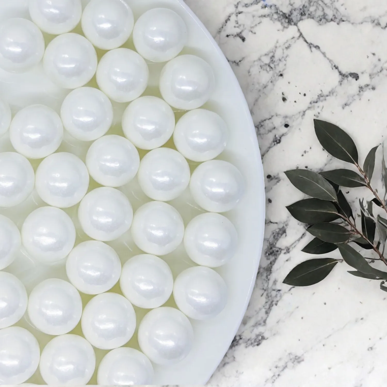 14mm Edible White Pearl Sugar Sprinkles Candy Mini Pearls Cake Decorations Cupcake Toppers Cookie Decorating Perfect for Wedding Party Valentine Halloween Christmas Supplies 3OZ