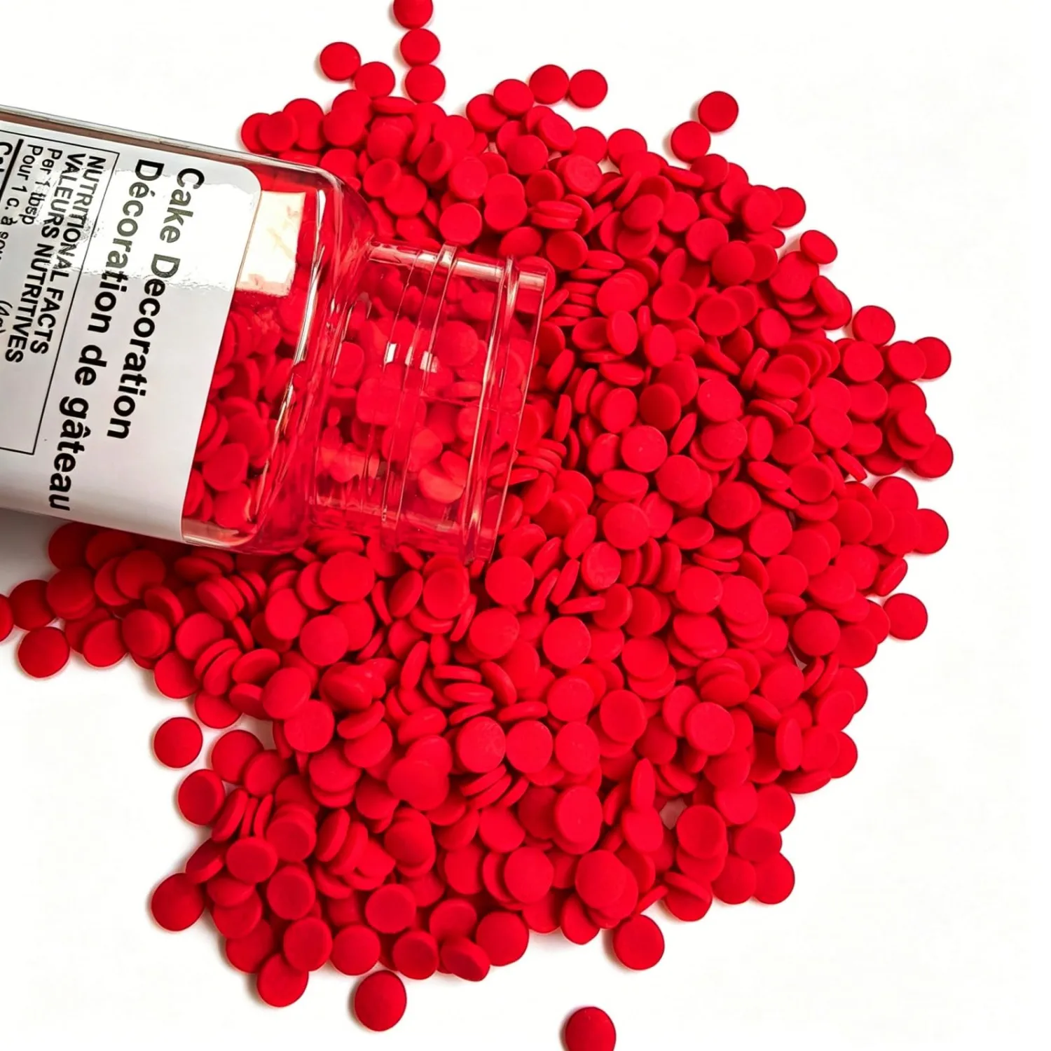 HeDeon&Rles Edible Red Sprinkles 100G 3.52oz Round Sprinkles for Baking Decoration Confetti Sprinkles for Cupcake Cookie Icing Topper