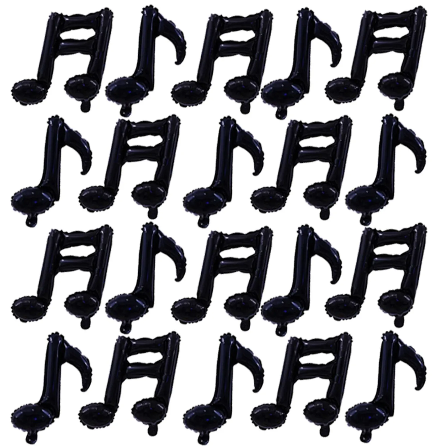 ZHENGYE 20PCS 16 Inch Music Themed Party Supplies Note Balloon Foil Aluminum Balloon Baby Shower Wedding Birthday Party Celebrations Decoration (Black)