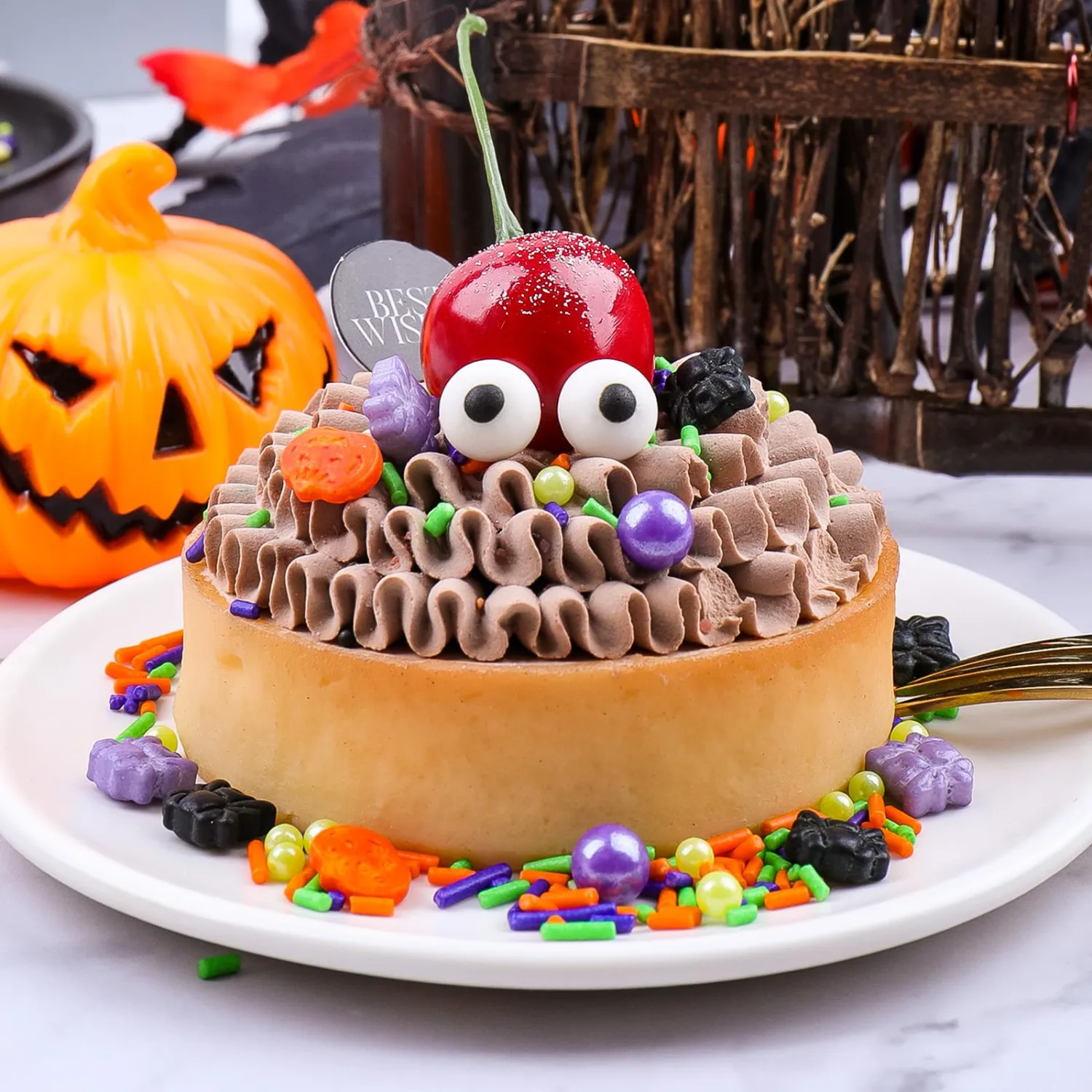 Halloween Sprinkles, Candy Eyes Pumpkin Spider Sprinkles, 4.6oz