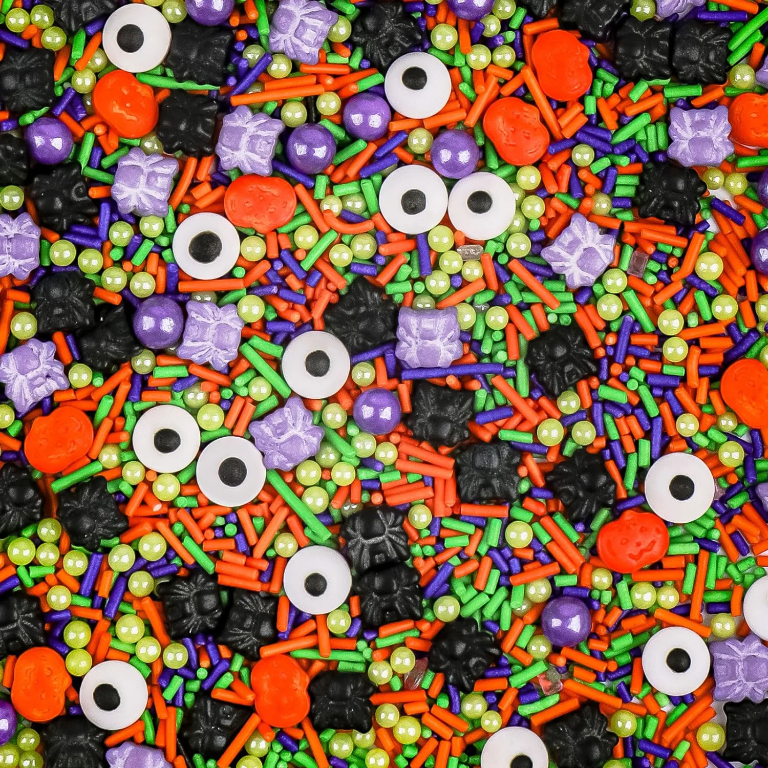 Halloween Sprinkles, Candy Eyes Pumpkin Spider Sprinkles, 4.6oz