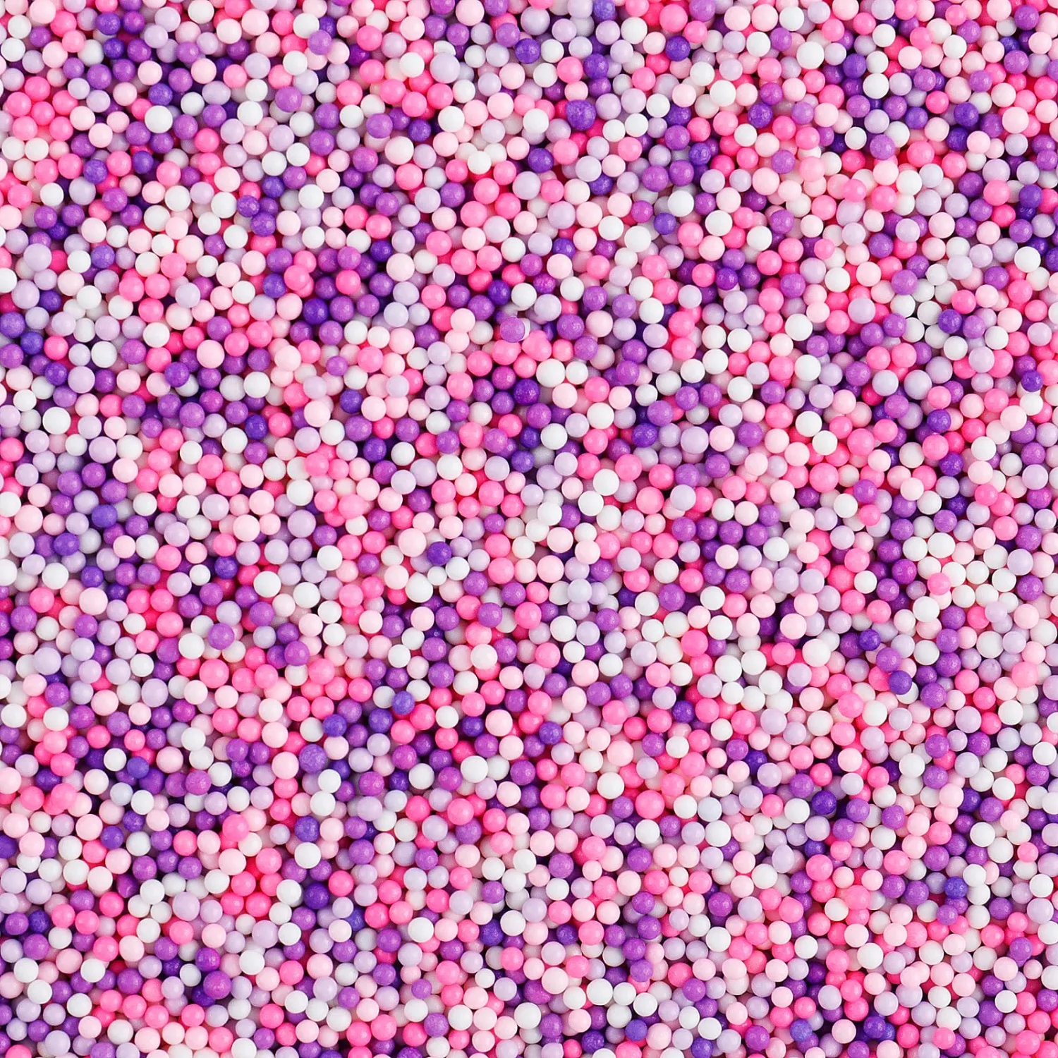 Purple White Pink Nonpareils Sprinkles, 2mm Edible Pearls, Mini Dots, 4.6oz