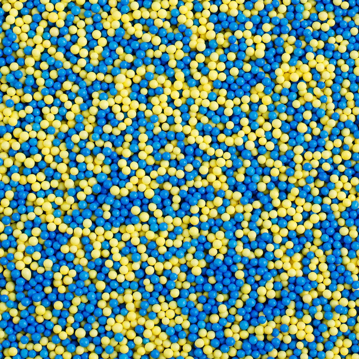 Yellow Blue Nonpareils Sprinkles, 2mm Edible Pearls, Mini Dots, 4.6oz