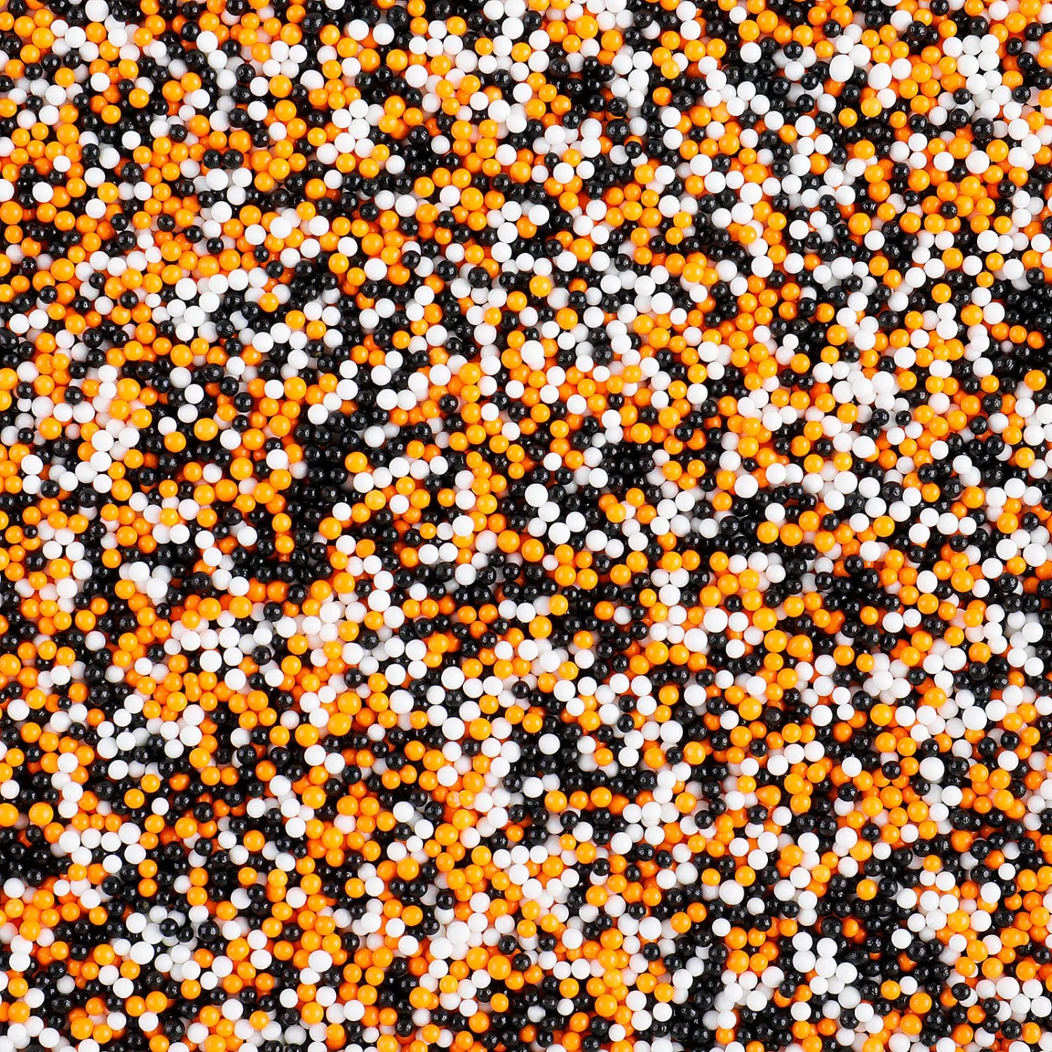 Orange Black Nonpareils Sprinkles, 2mm Edible Pearls, Mini Dots, 4.6oz