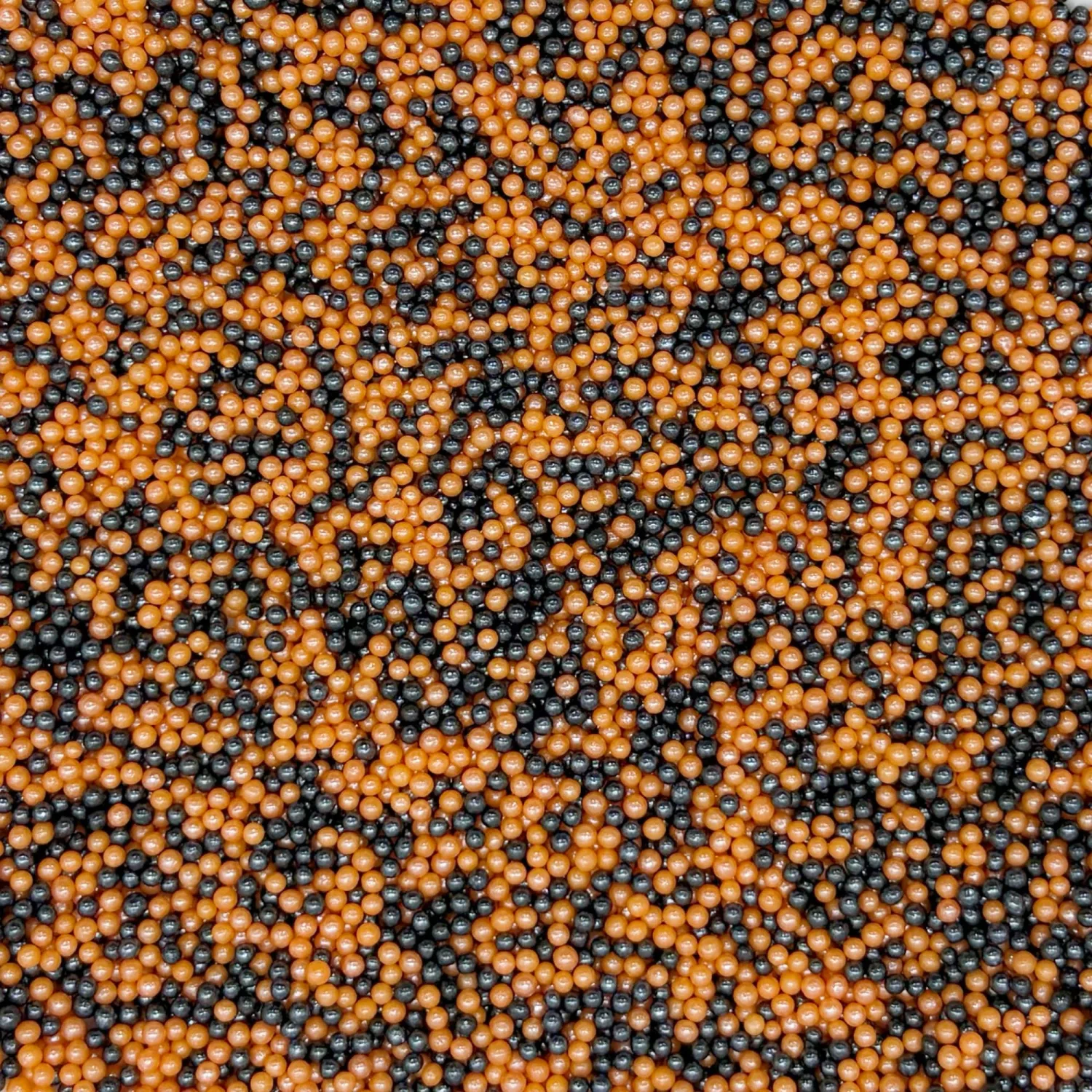 Dynastang 2mm Orange & Black Pearls Sprinkles Edible Pearls Cake Decorations Cupcake Toppers Cookie Decorating Perfect for Cakes, Cupcakes, Desserts Toppings 3OZ